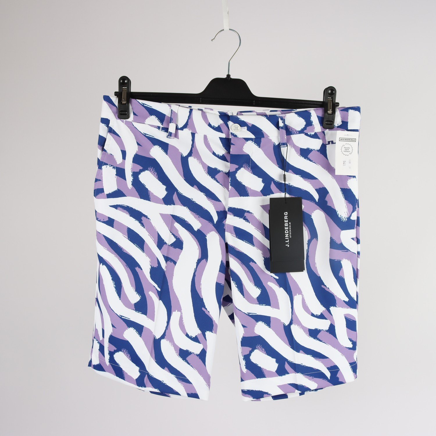 Shorts, J.Lindeberg, vit, blå, lila, stl. 32