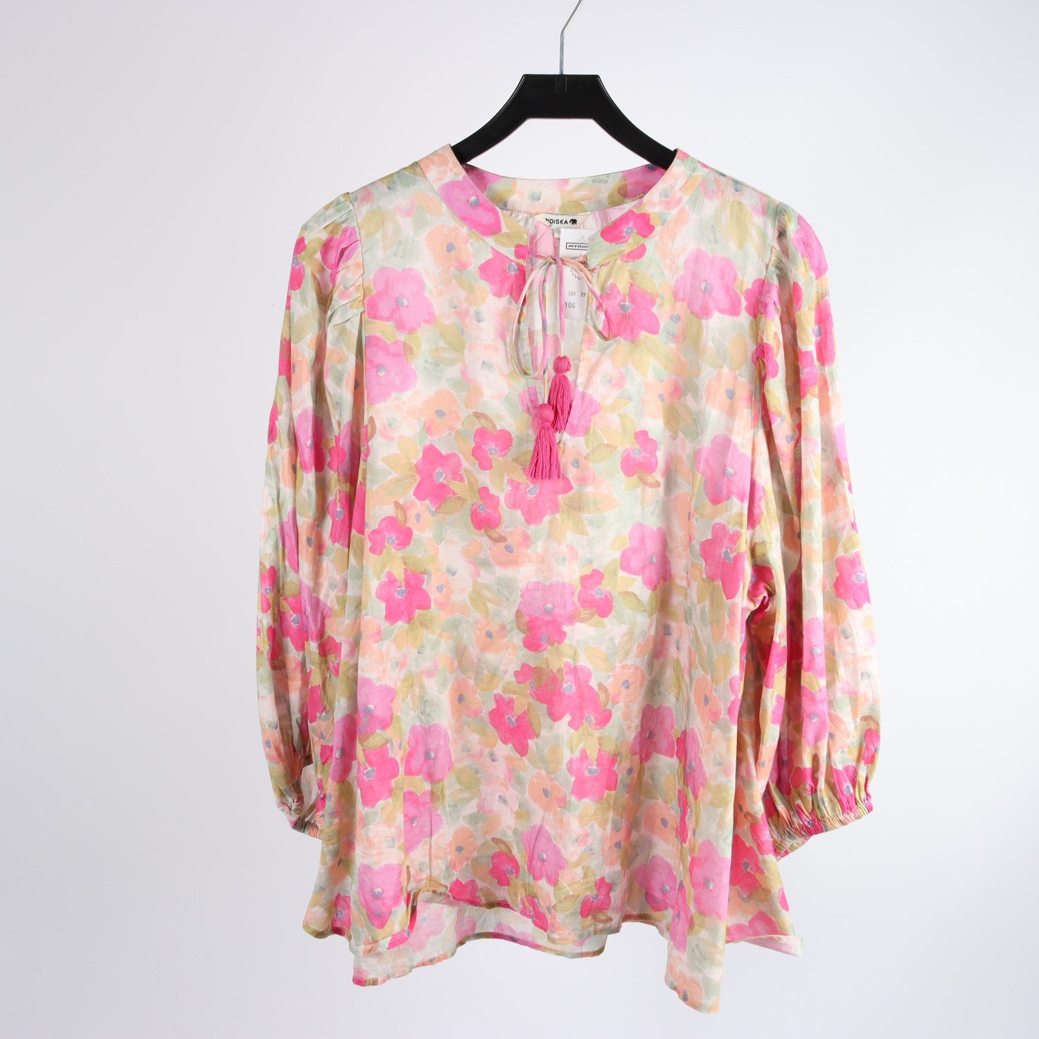 Blus, Indiska, blommig, stl. L