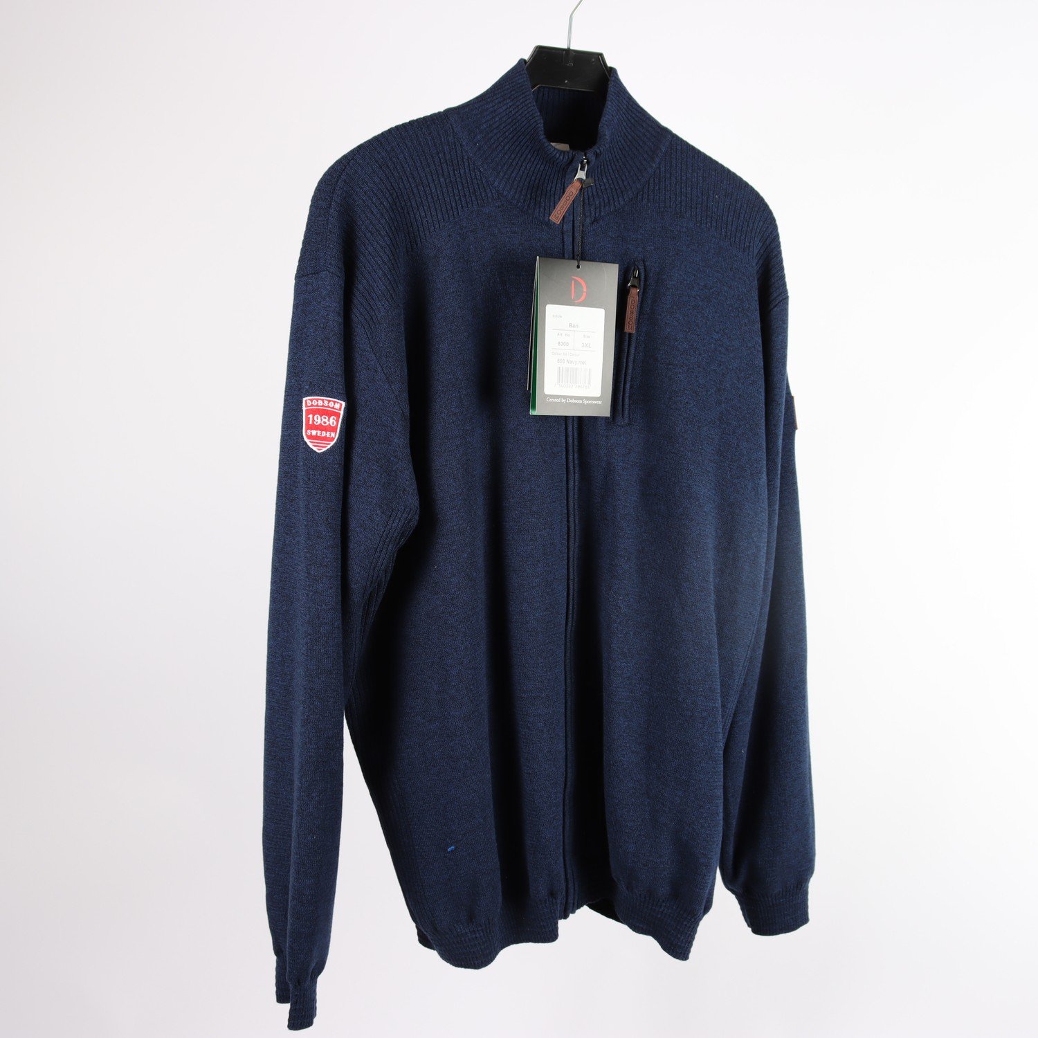Kofta, Dobsom, blå, fodrad, stl. 3XL