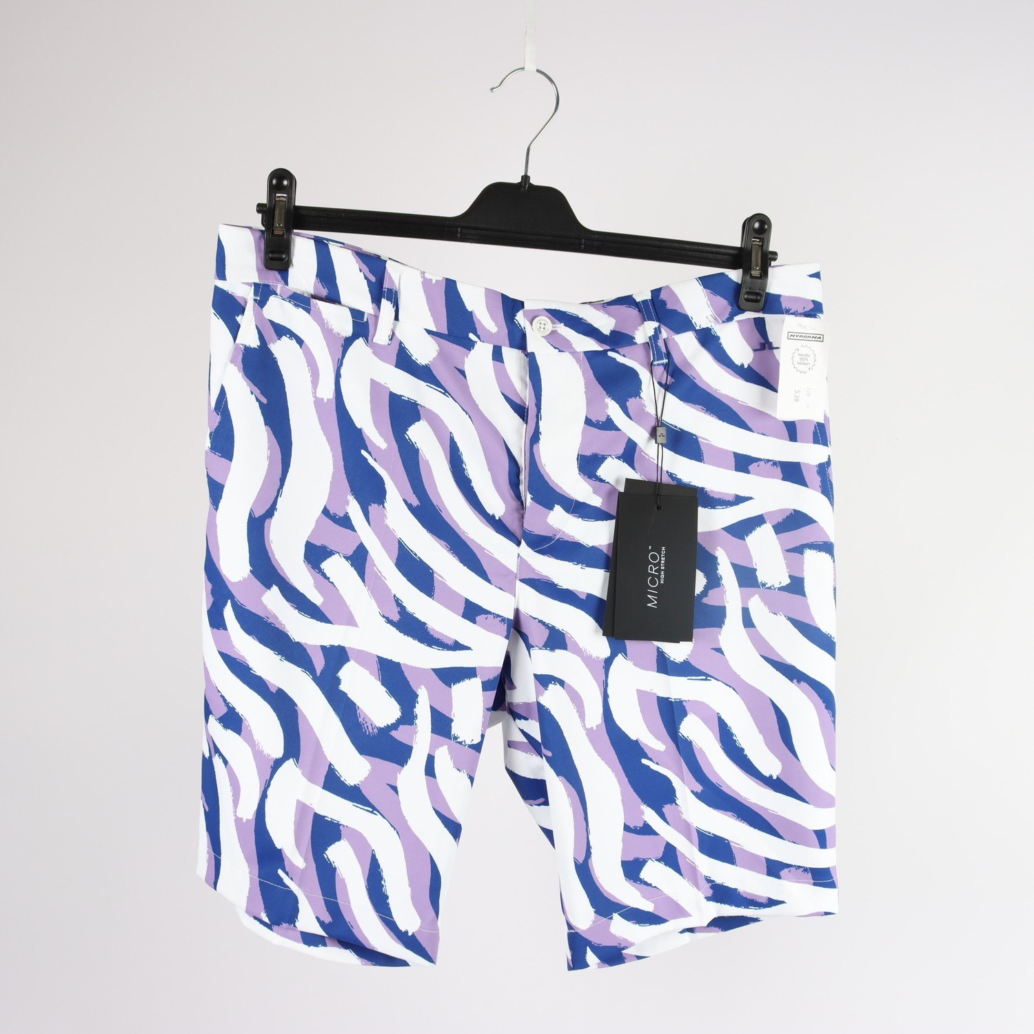 Shorts, J.Lindeberg, vit, blå, lila, stl. 34
