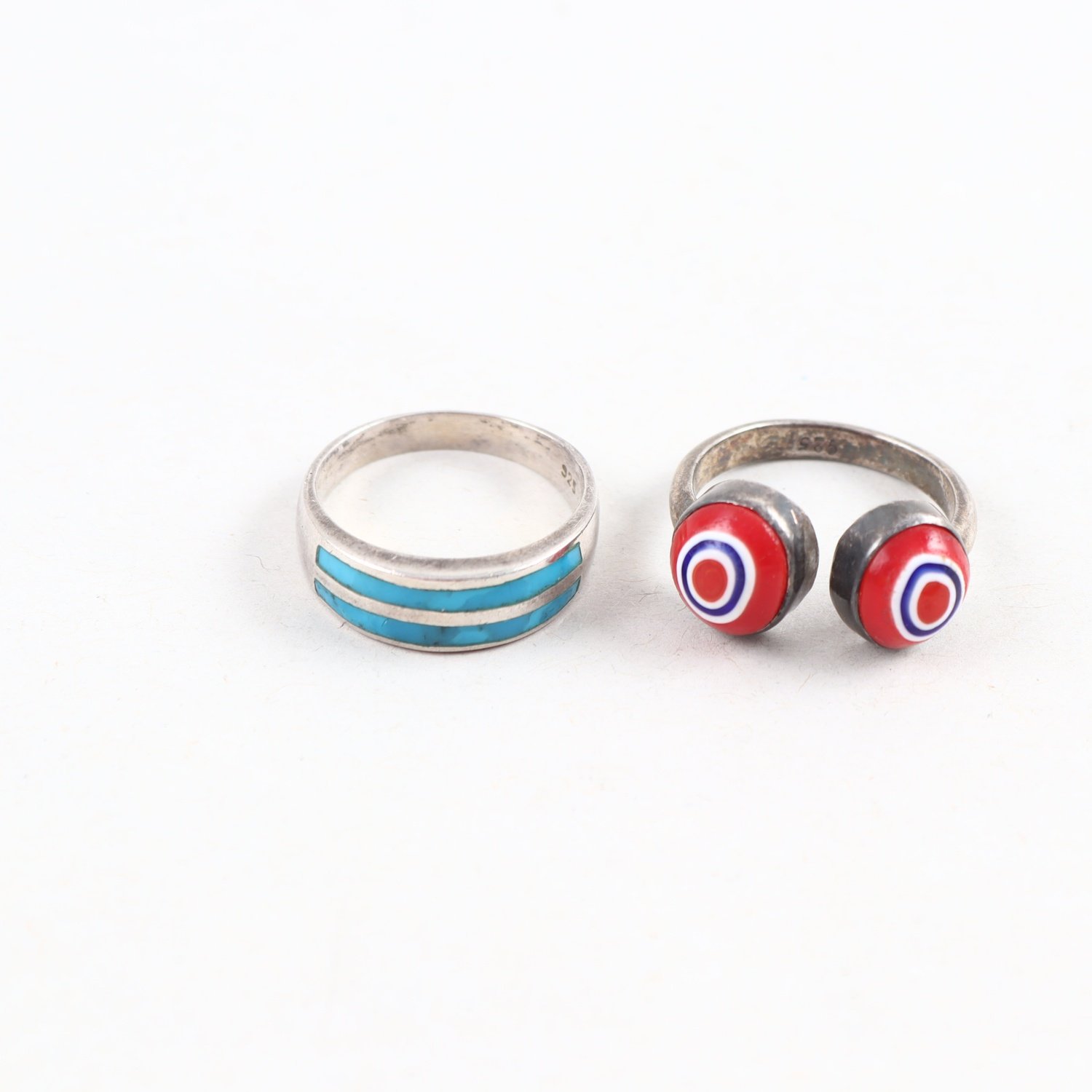 Ringar, Silver, Emalj, Brv: 7,4g