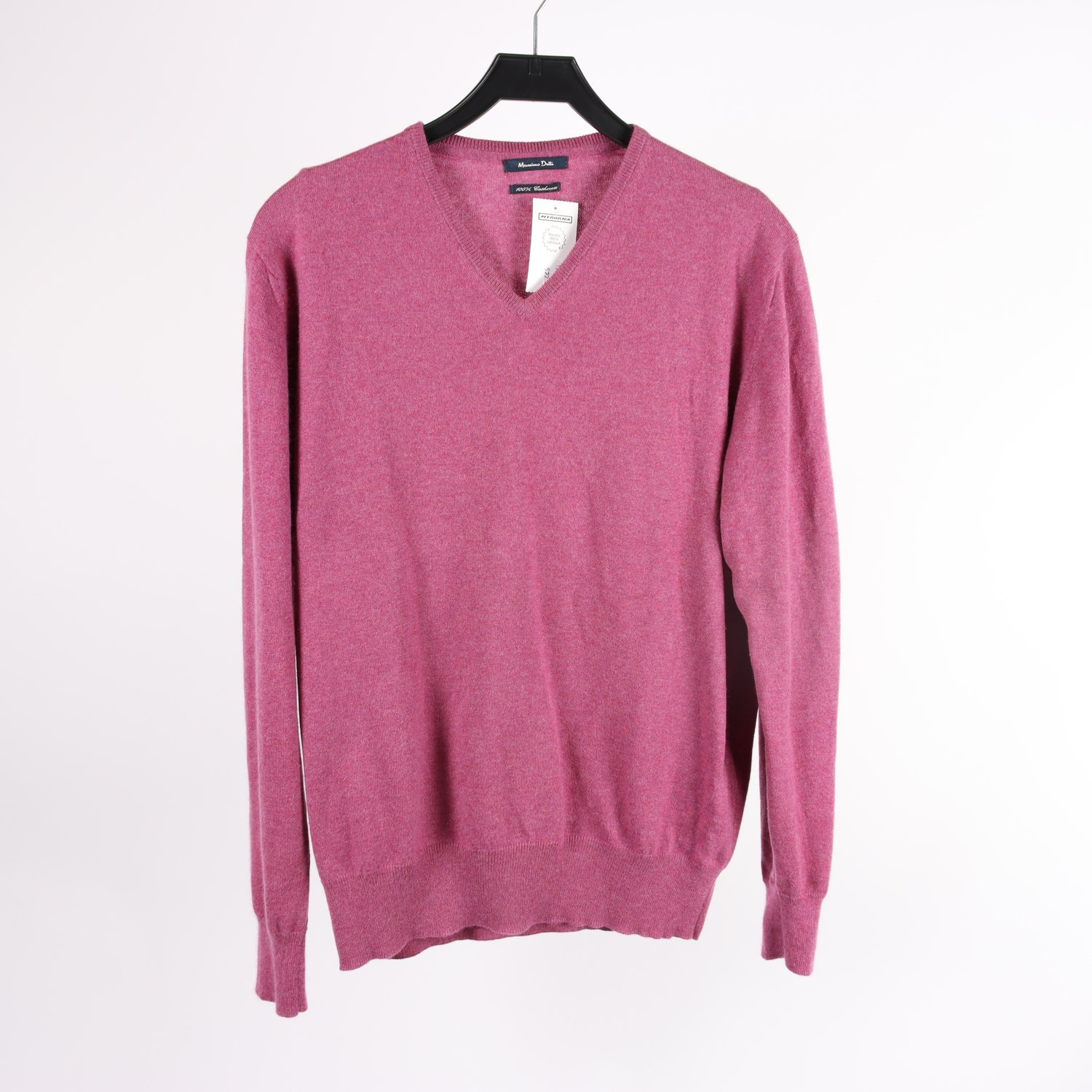 Tröja, Massimo Dutti, vinröd, cashmere, stl. L
