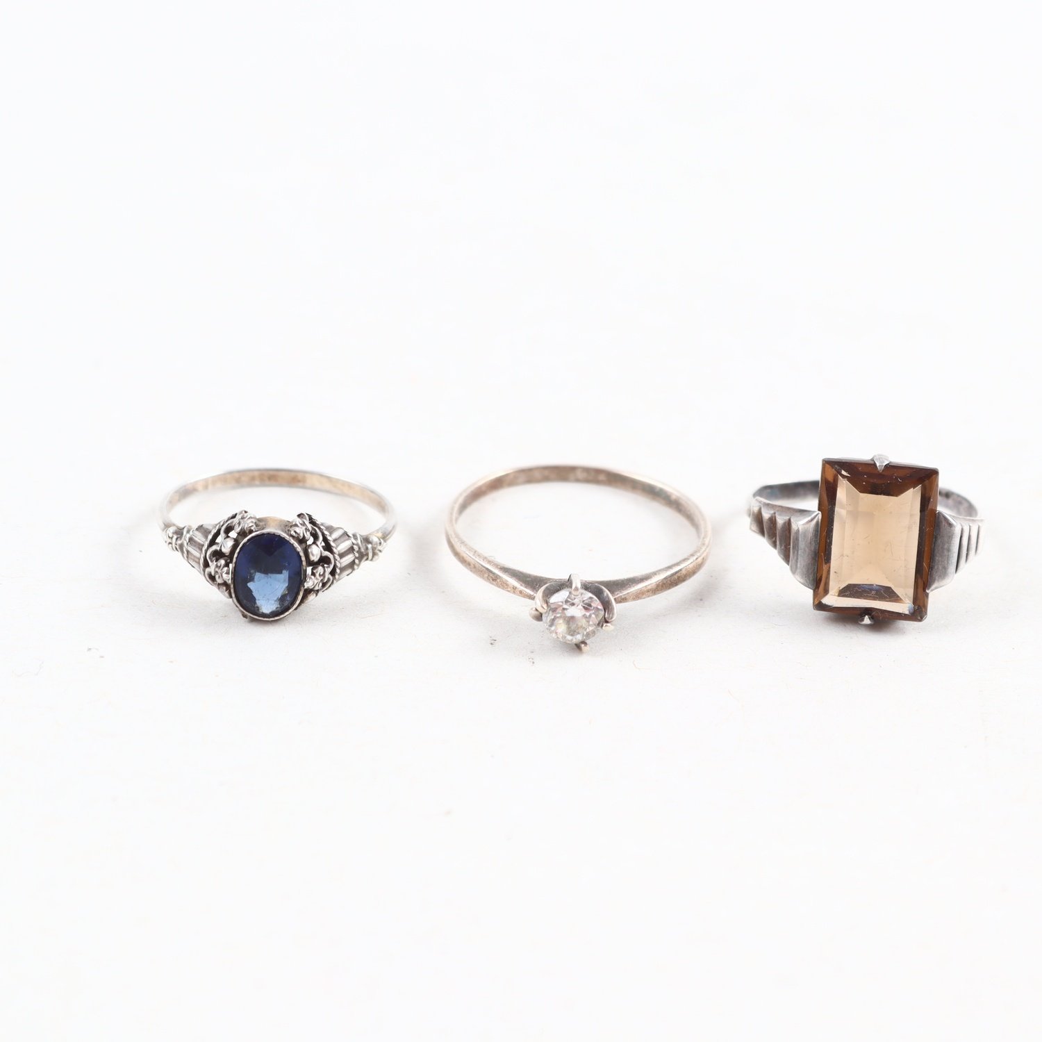 Ringar, Silver, Stenar, Brv: 4,6g