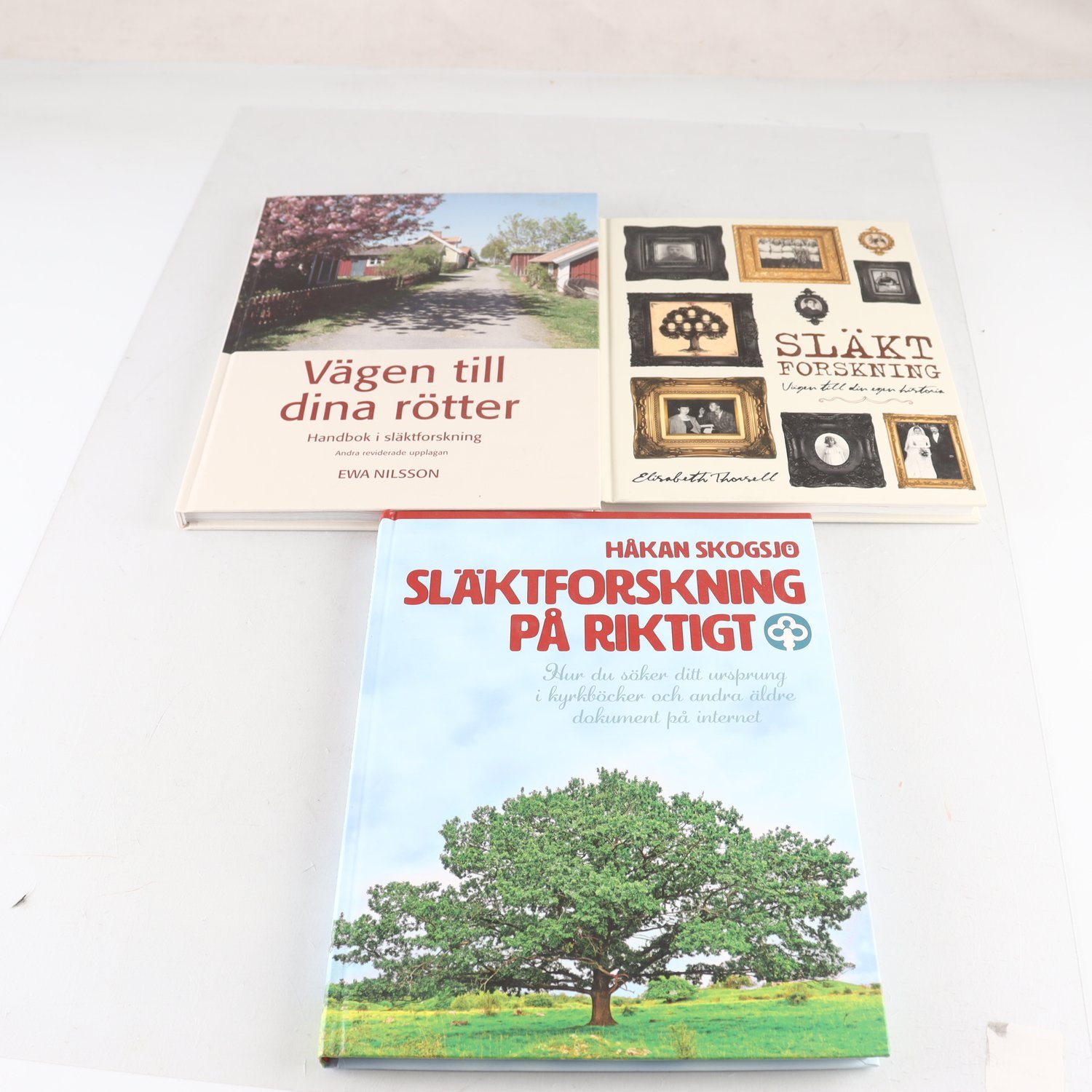 Släktforskning, bokpaket med 3 volymer