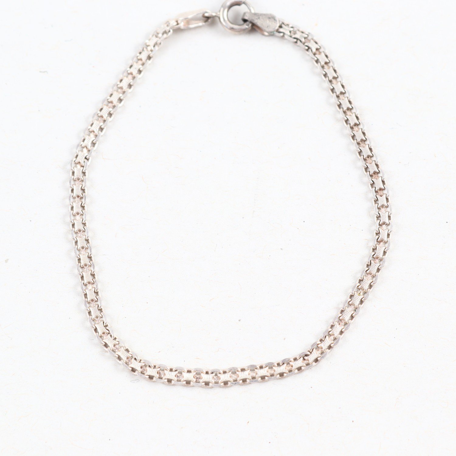 Armband, x-länk, Silver, Vikt: 2,7g