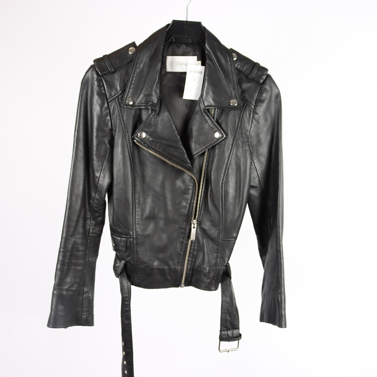 Skinnjacka, Stand, svart, stl. 36
