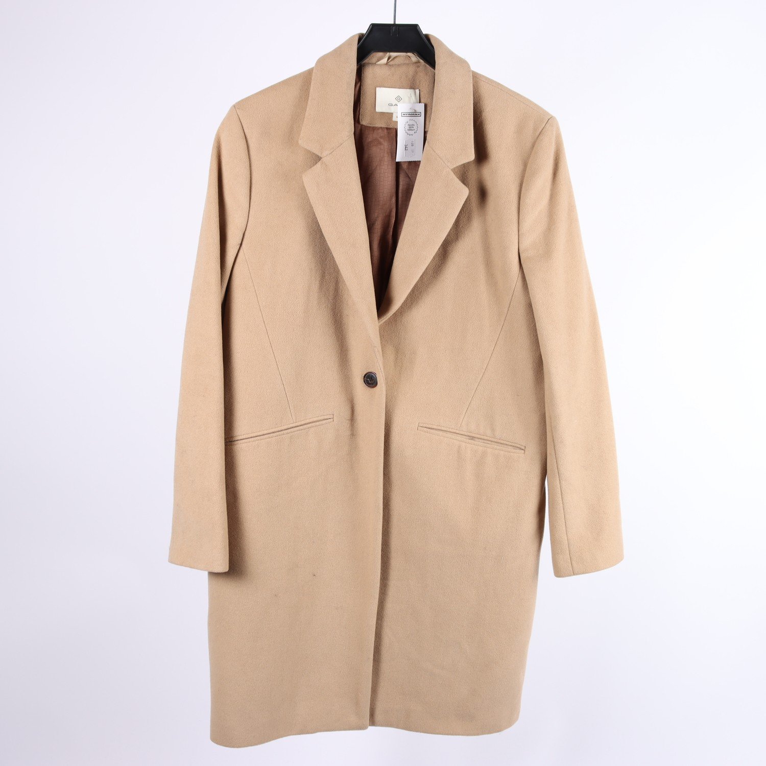 Vinterkappa, Gant, beige, ullblandning, stl. L