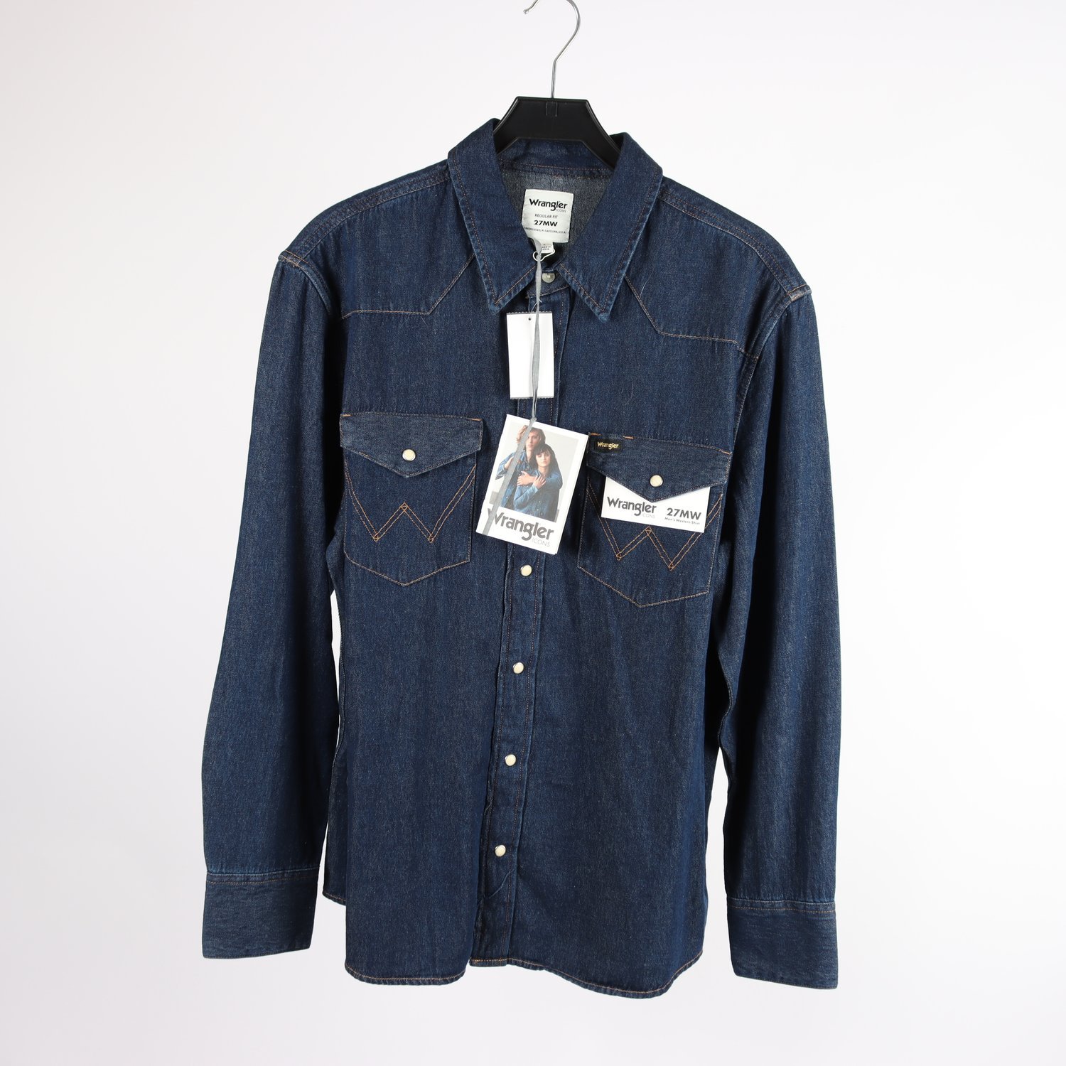 Jeansskjorta, Wrangler, blå, stl. L