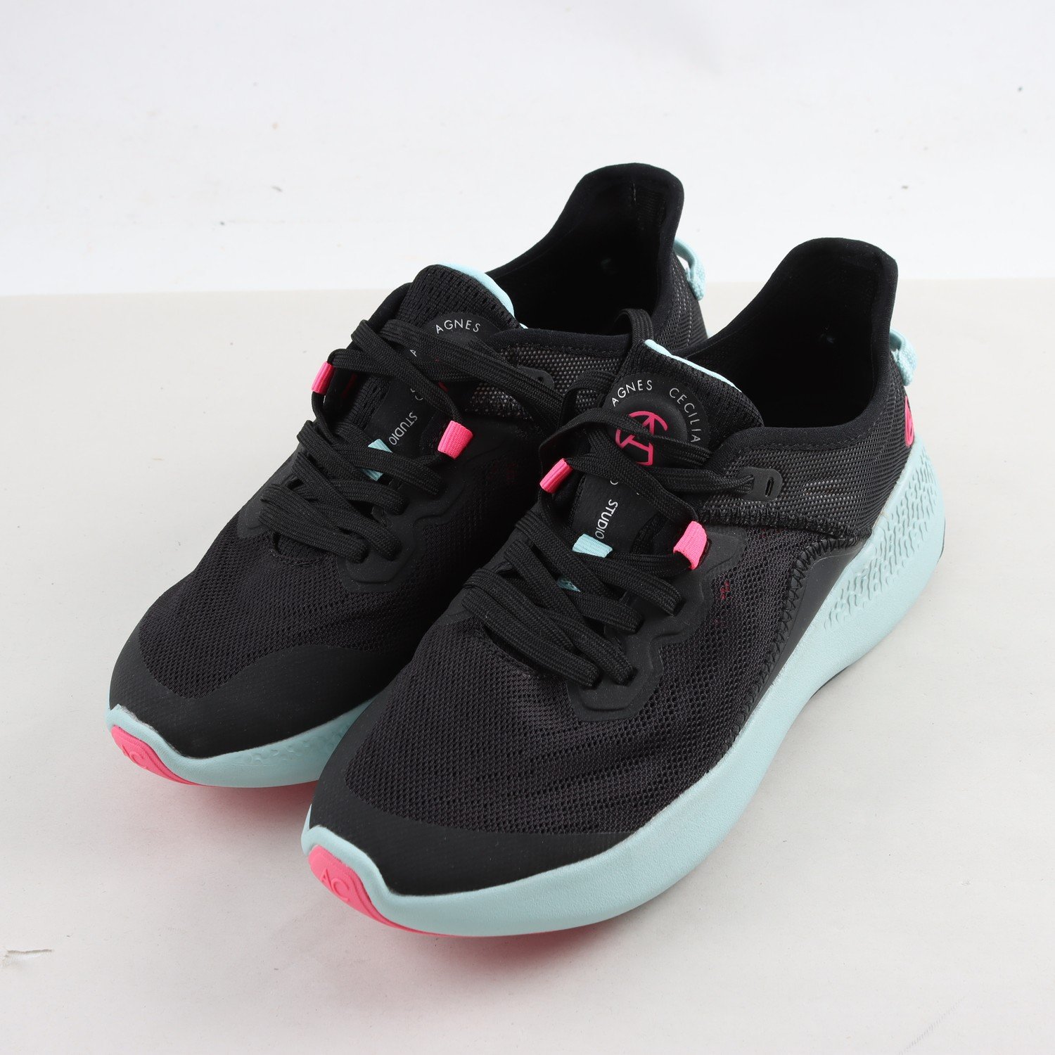 Sneakers, Agnes Cecilia Studio, svart, turkos, stl. 38