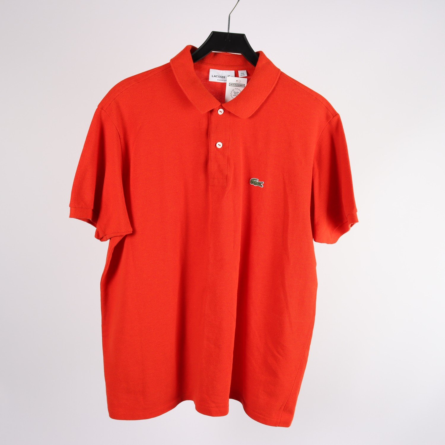 Pikètröja, Lacoste, orange röd, stl. US XL