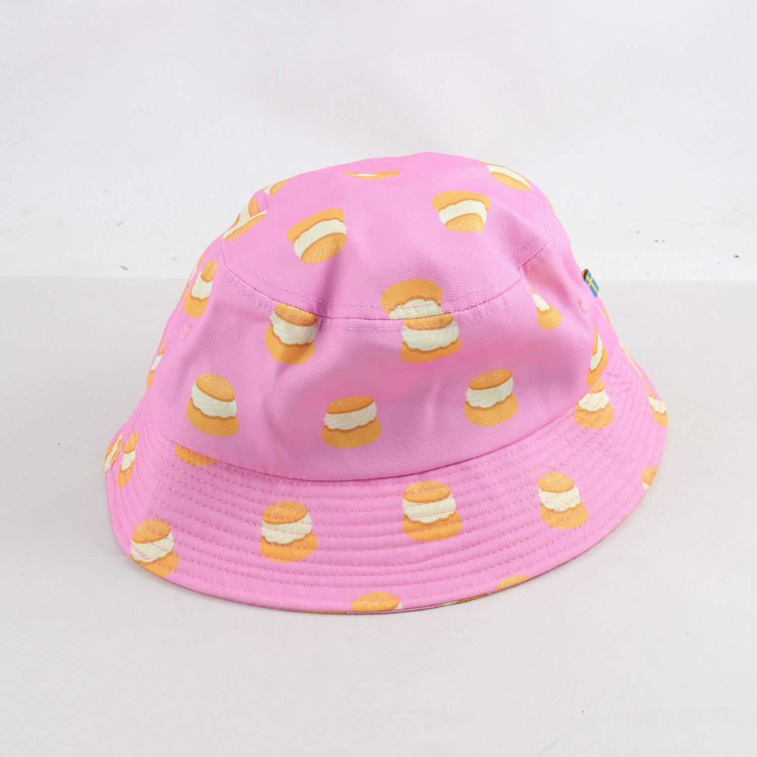 Bucket hat, Svensk Husman, rosa, semlor