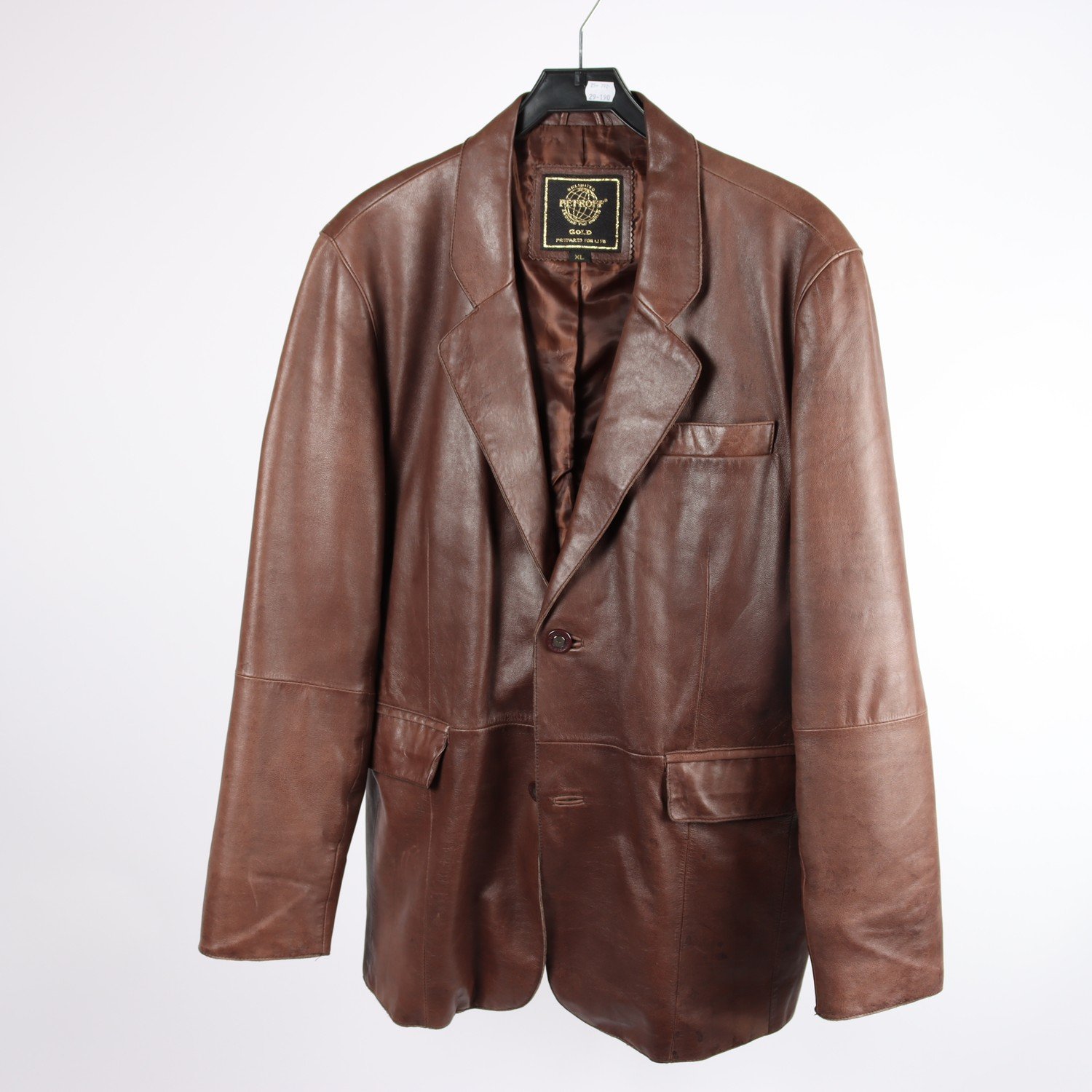 Skinnjacka, Petroff, vintage, 100% läder, stl. XL