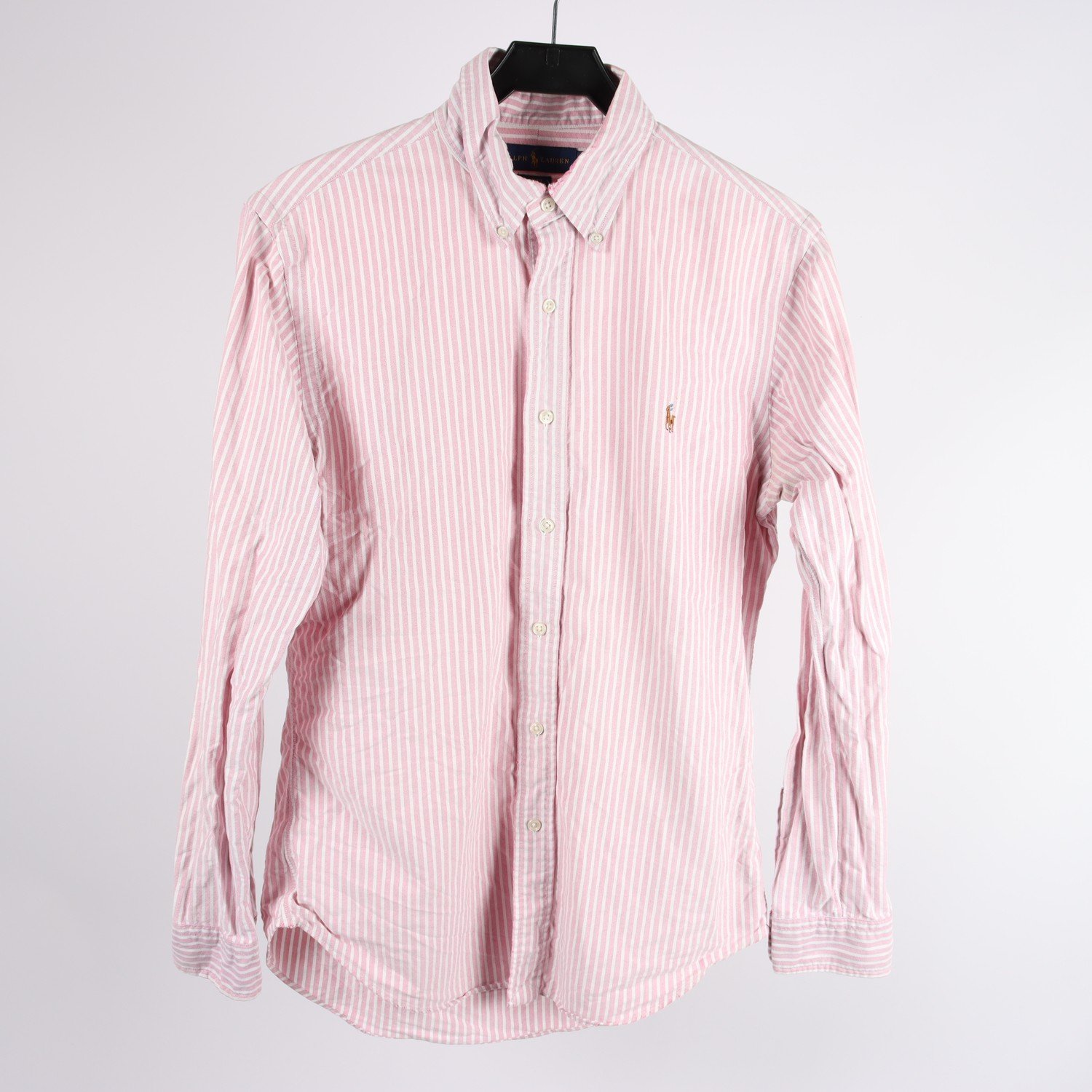 Skjorta, Ralph Lauren, rosa, vit, randig, stl. M
