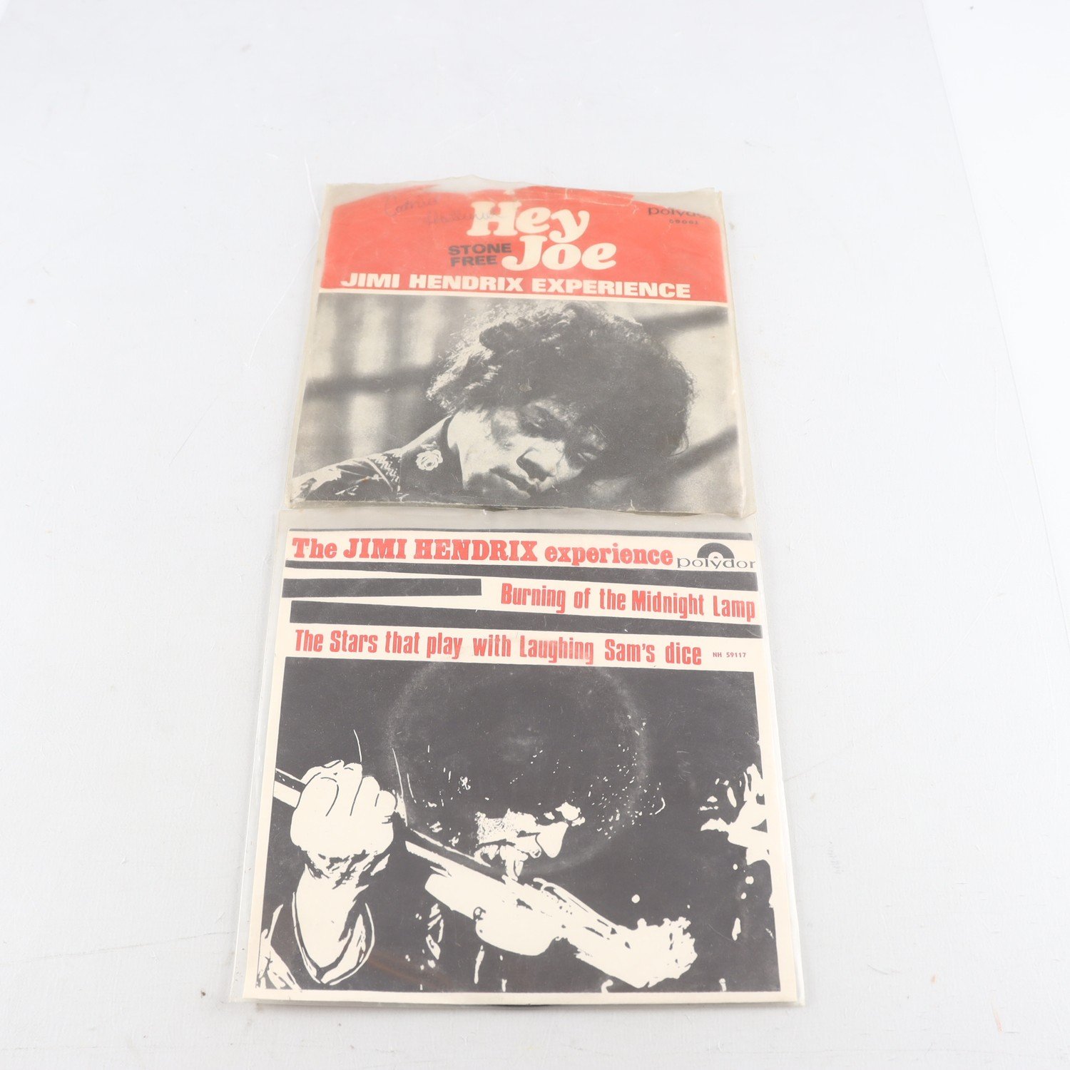 2 st 7”-singlar, Jimi Hendrix, Burning Of The Midnight Lamp, Hey Joe