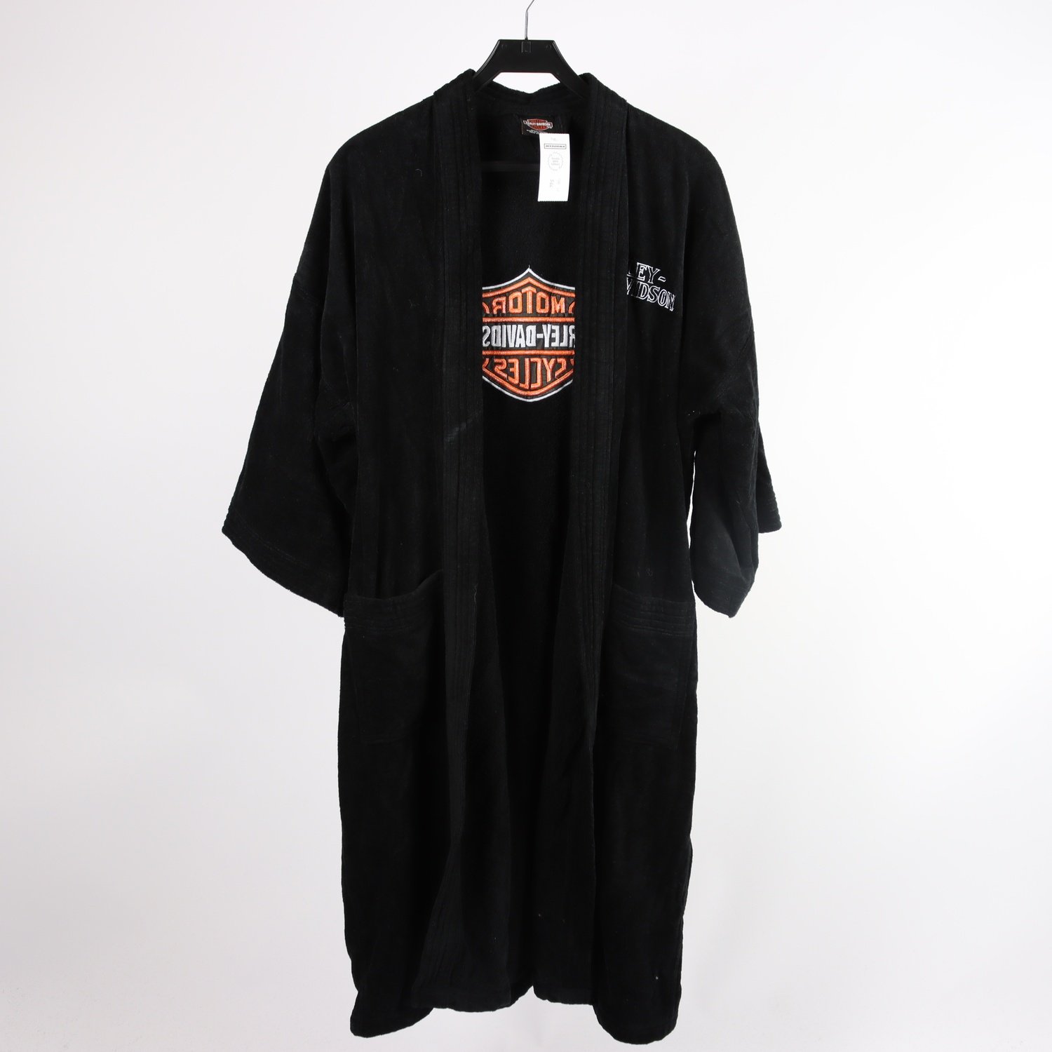 Morgonrock, Harley Davidson, svart, frotté, stl. ca. S/M