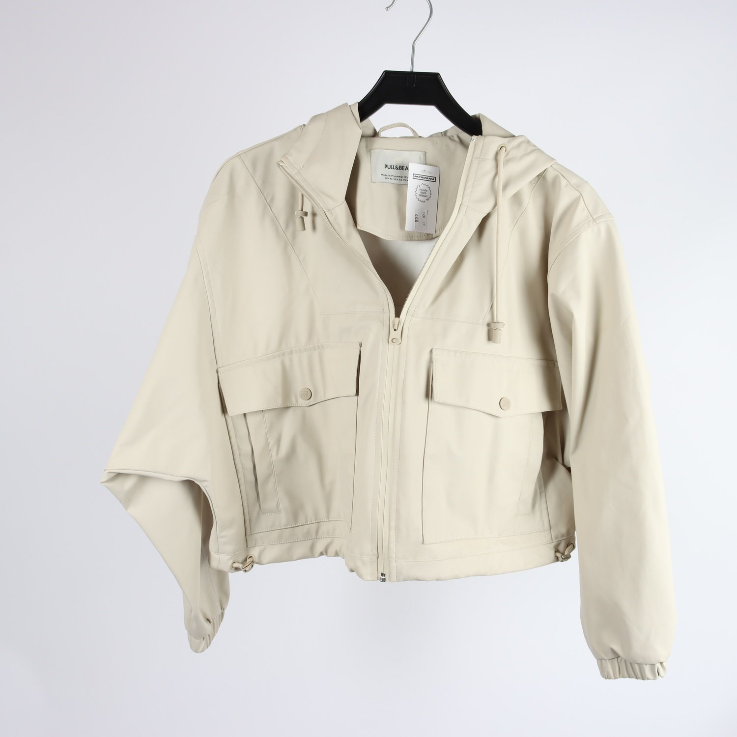 Jacka, Pull & Bear, benvit, stl. XS
