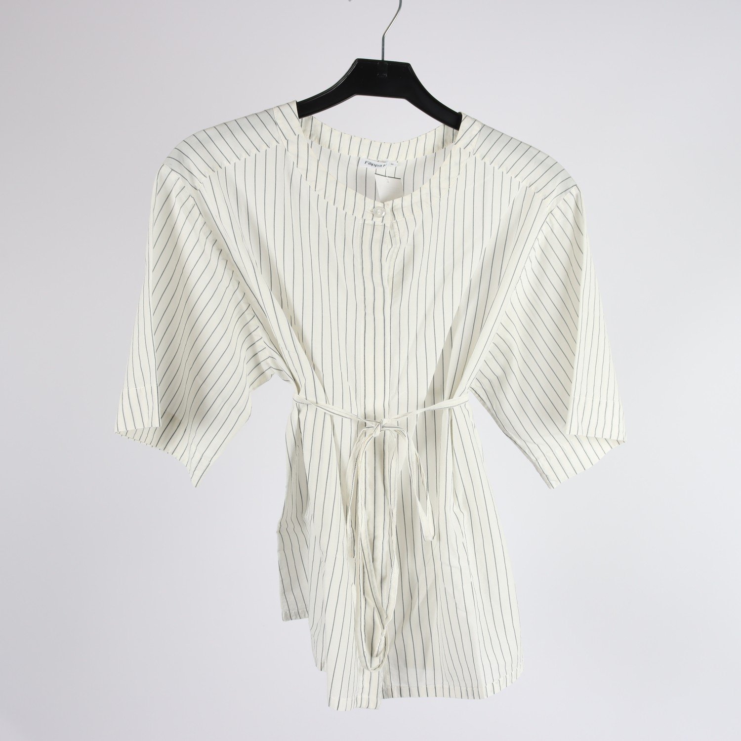 Blus, Filippa K. vit, grå, randig, stl. XS