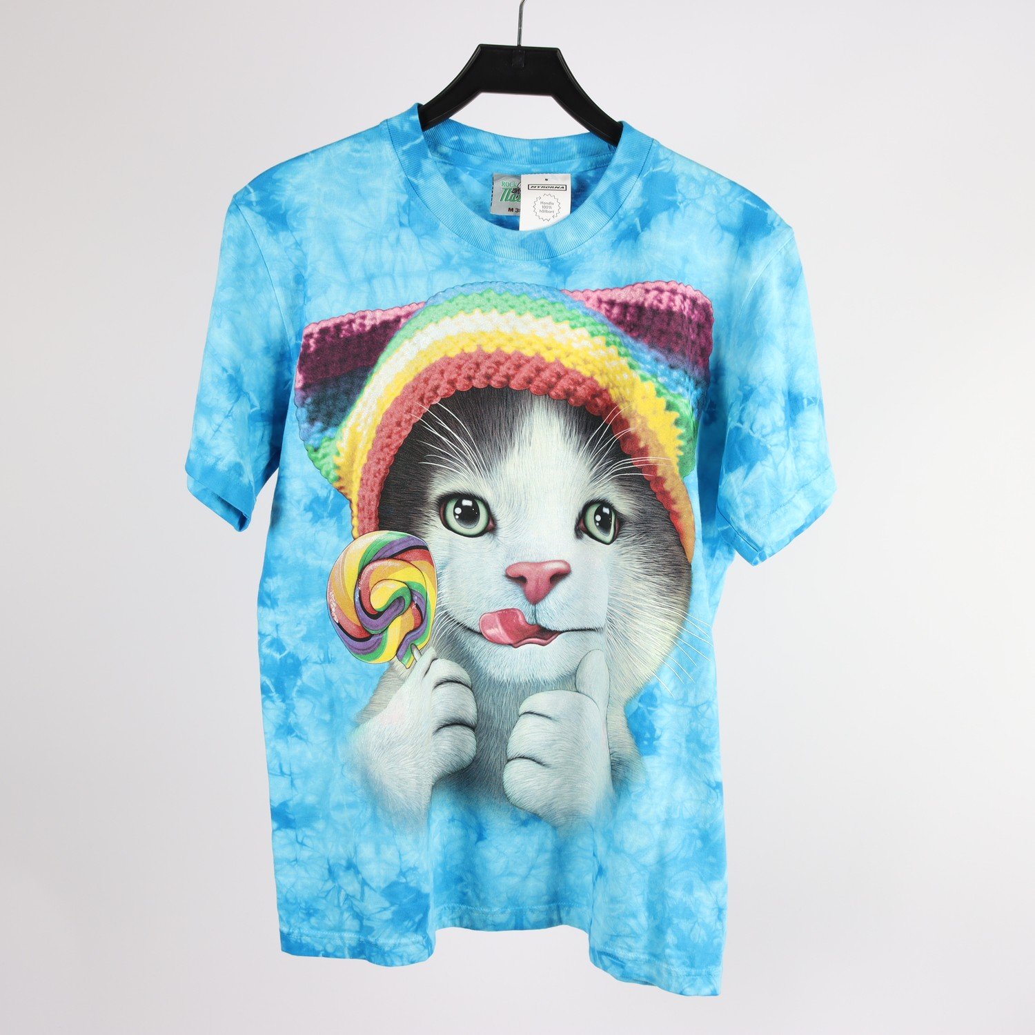T-shirt, Rock Nature, blå, katt, stl. M