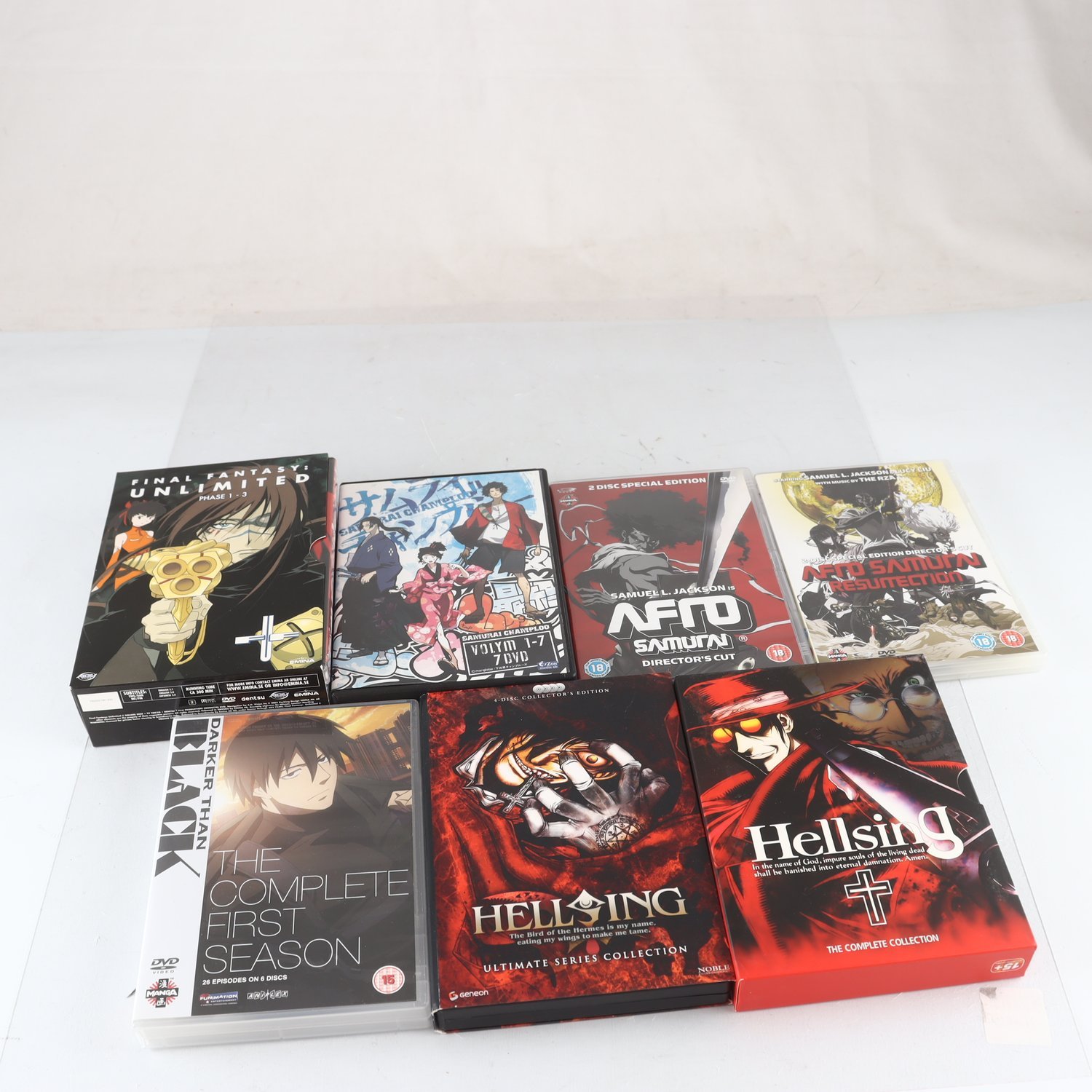 DVD boxar, Anime, Manga, 7 st
