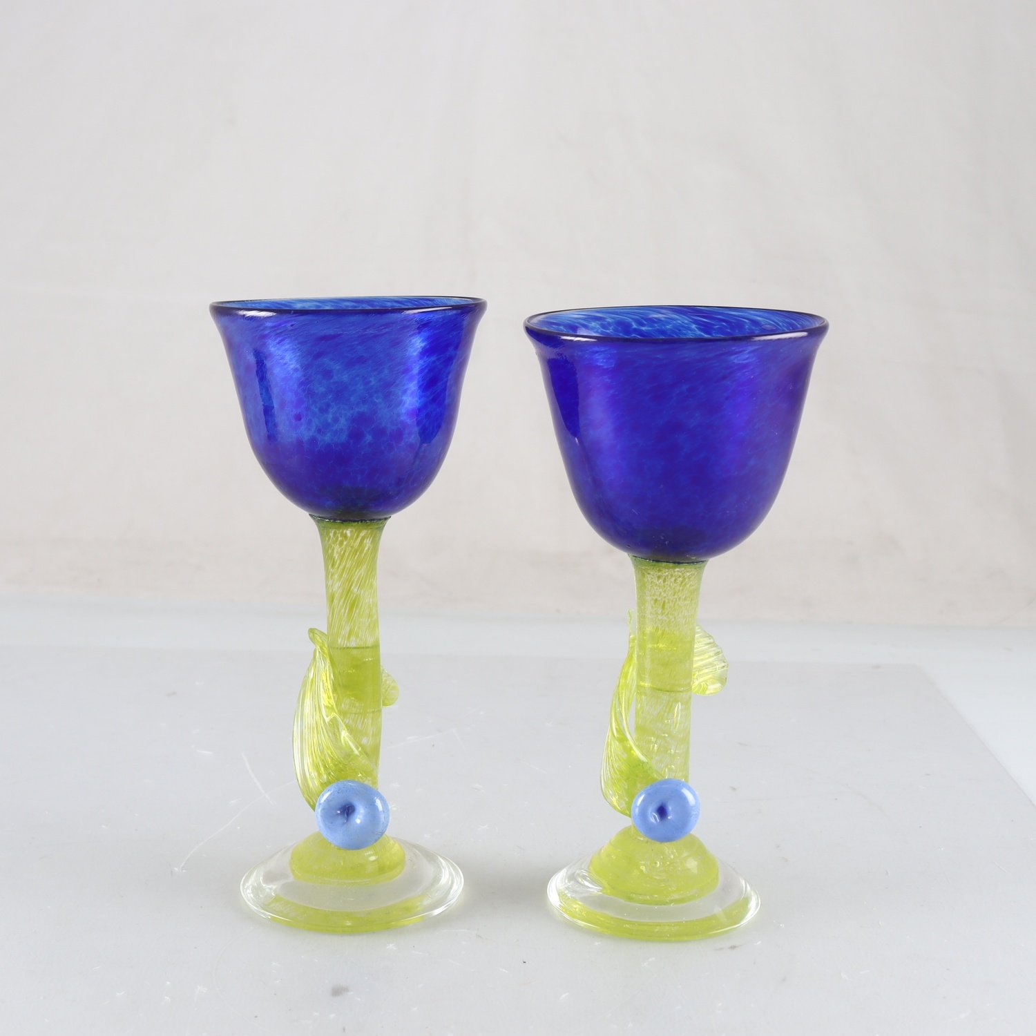 Vinglas, Staffan Gellerstedt, signerade, 2 st