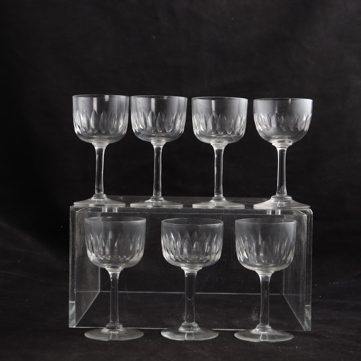 Glas, Ulle, Kosta, ca år 1900, 7 st. Samfraktas ej