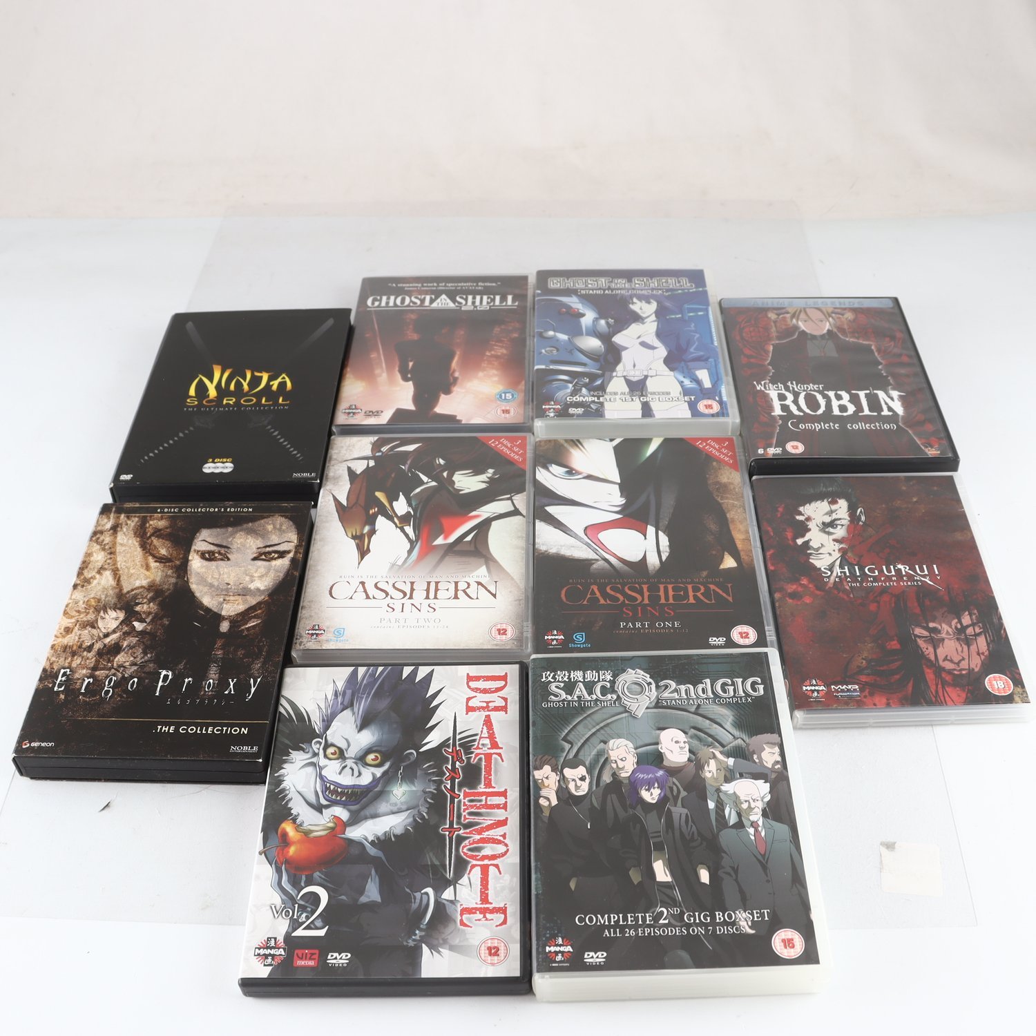 DVDboxar, anime, manga, 10 st