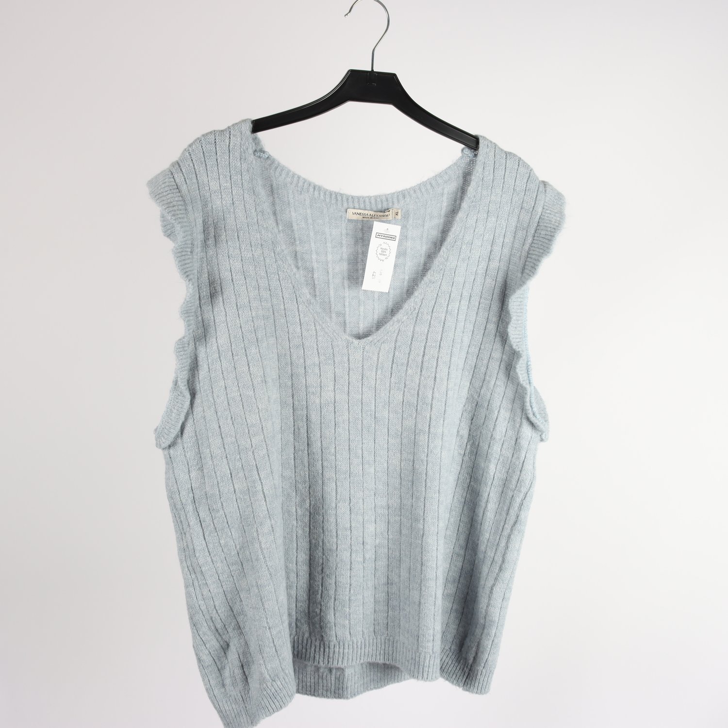 Väst, Vanessa Alexandra, blå, ull, stl. XL