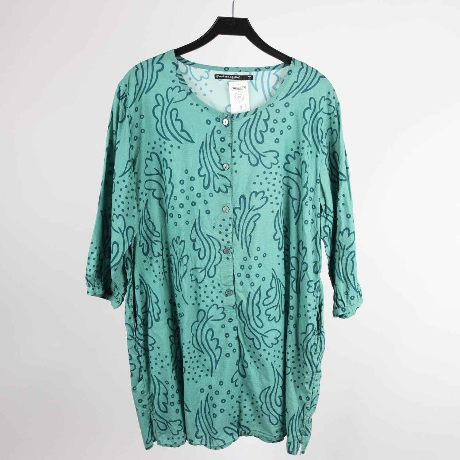Blus/tunika, Gudrun Sjödén, turkos, stl. L