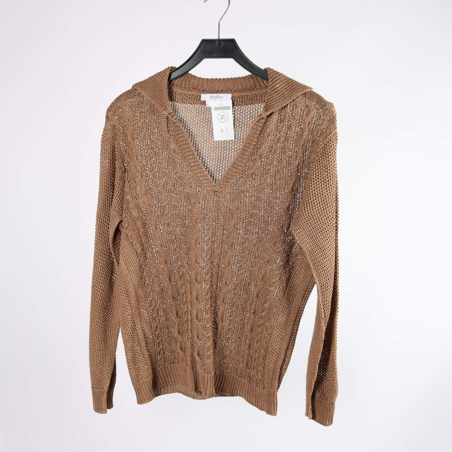 Tröja, Max Mara, brun, stl. ca. L