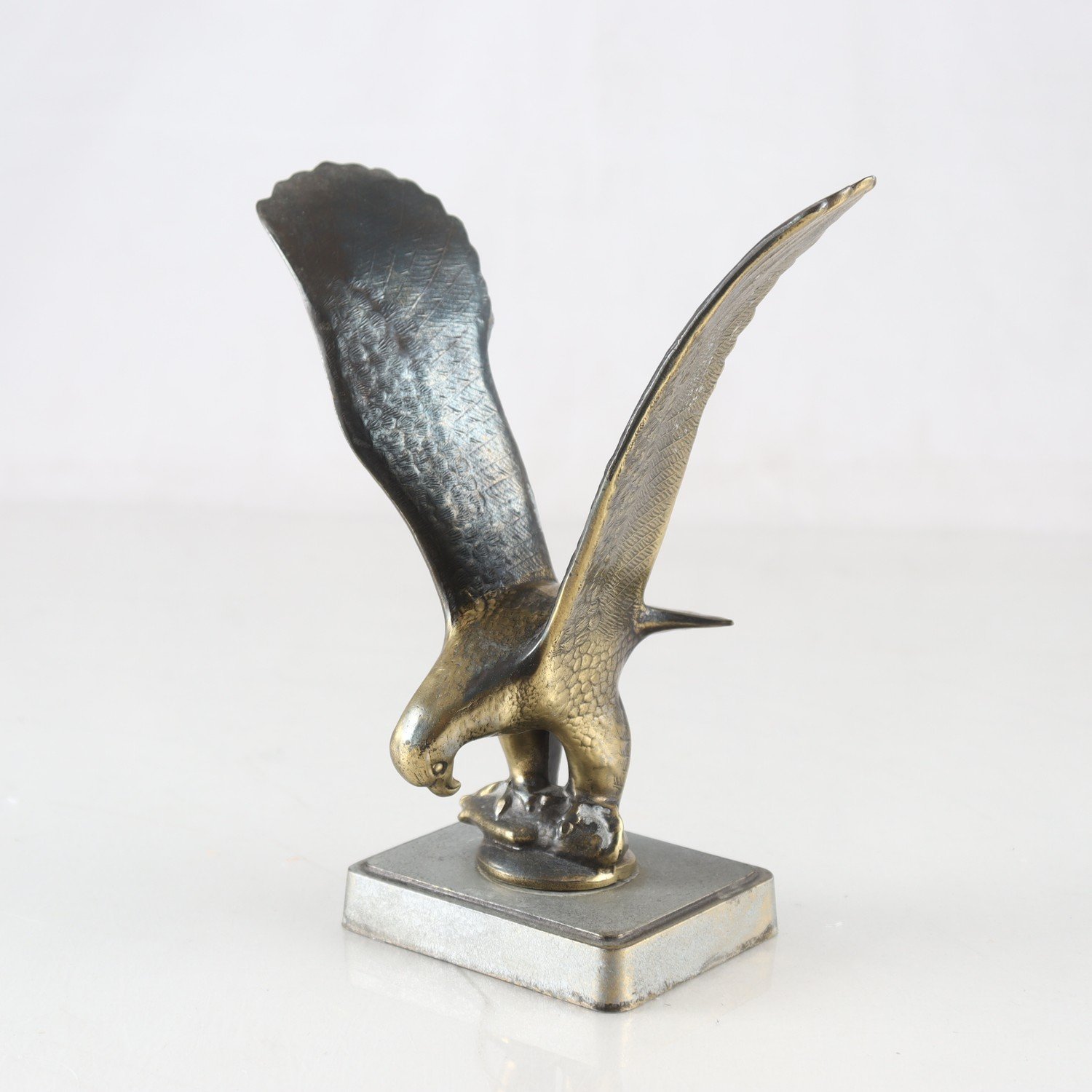 Figurin, patinerad mässing, örn, Art Deco