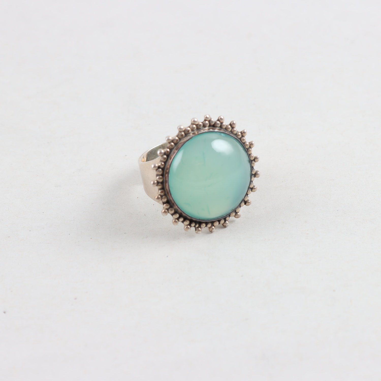 Ring, Silver, Turkos, Brv: 10,6 g.