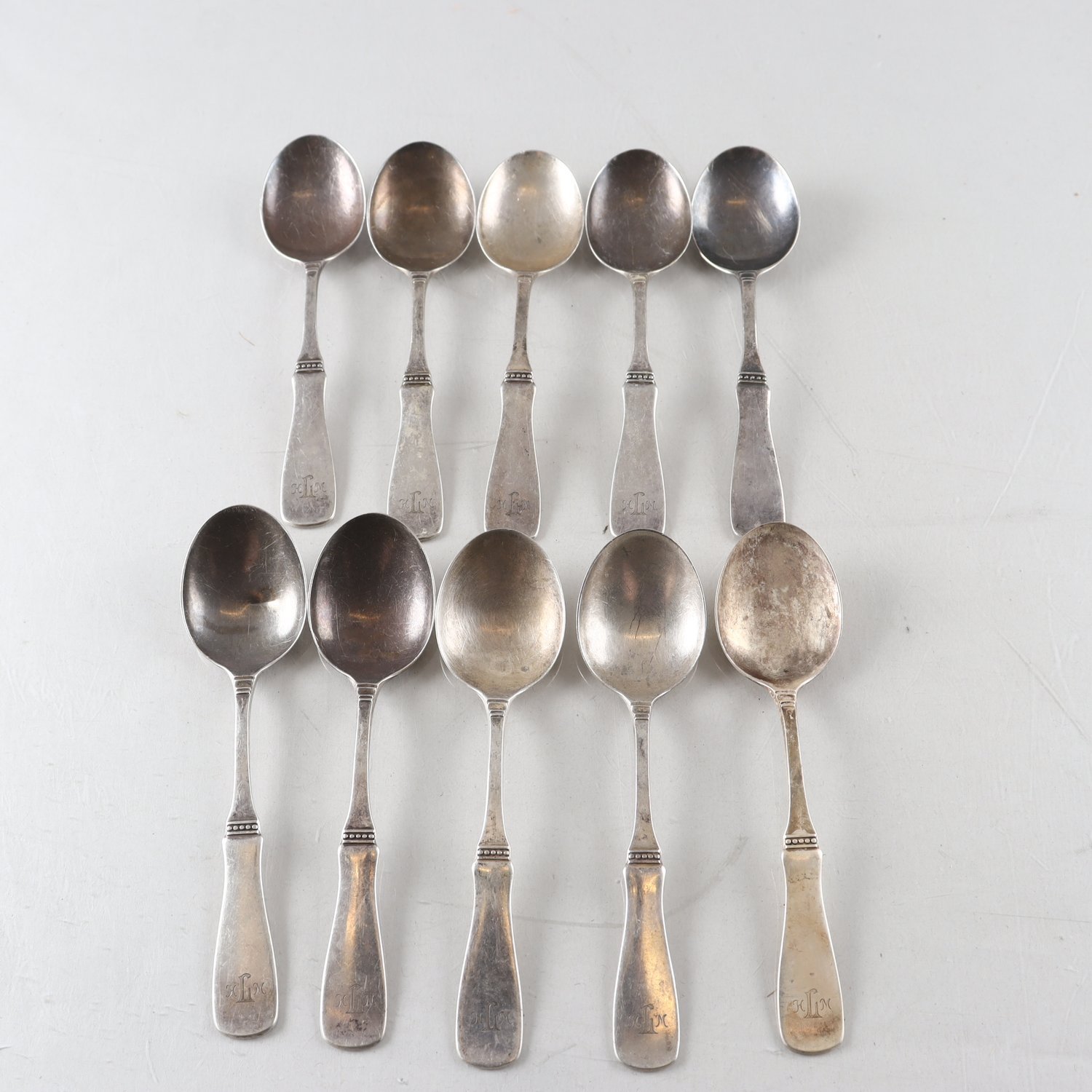 Skedar, silver, kattfot, 1964, 10 st