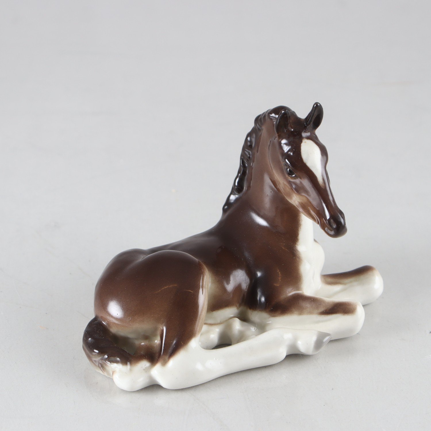 Figurin, porslin, föl, Lomonosov Ussr