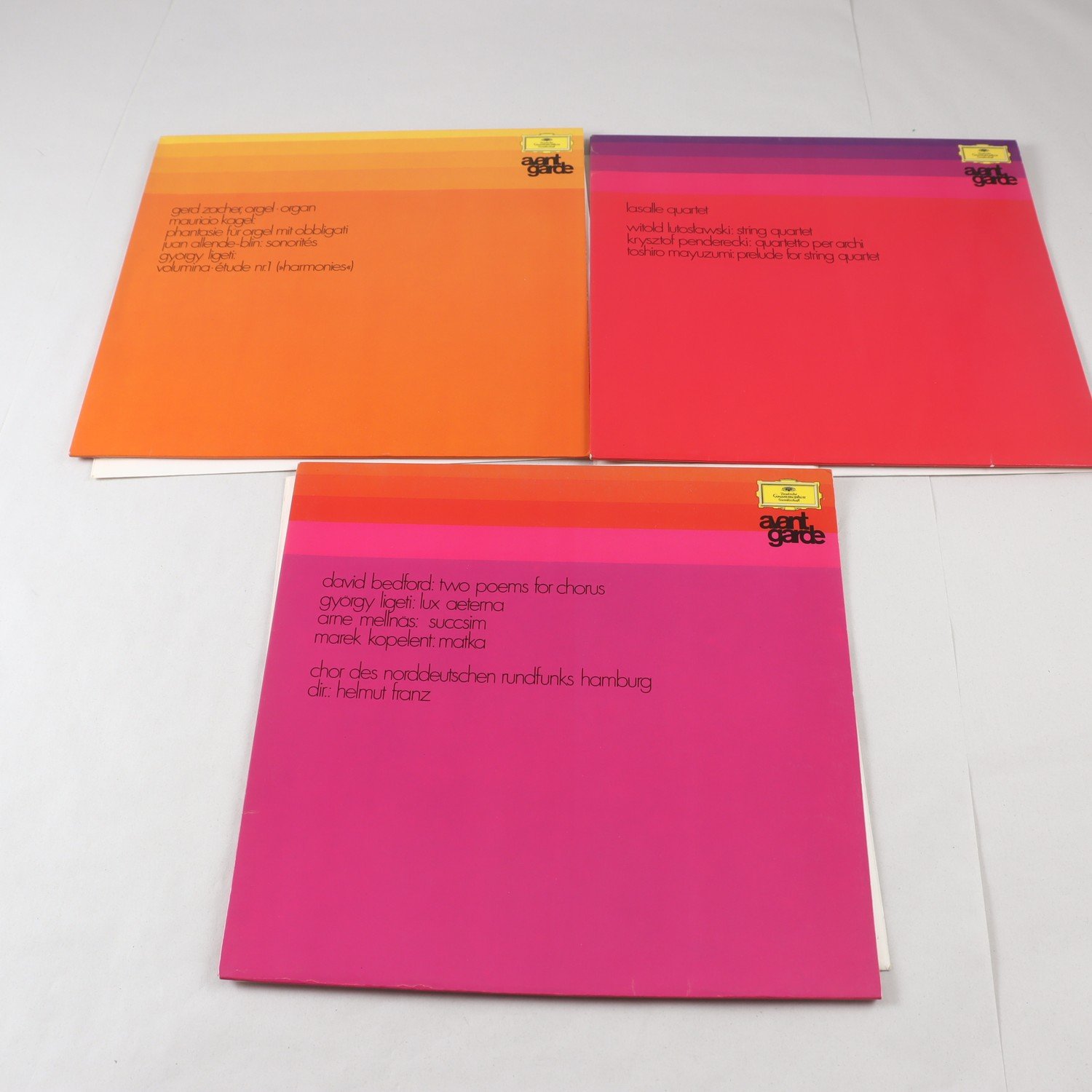 LP DGG Avant Garde, 3 titlar