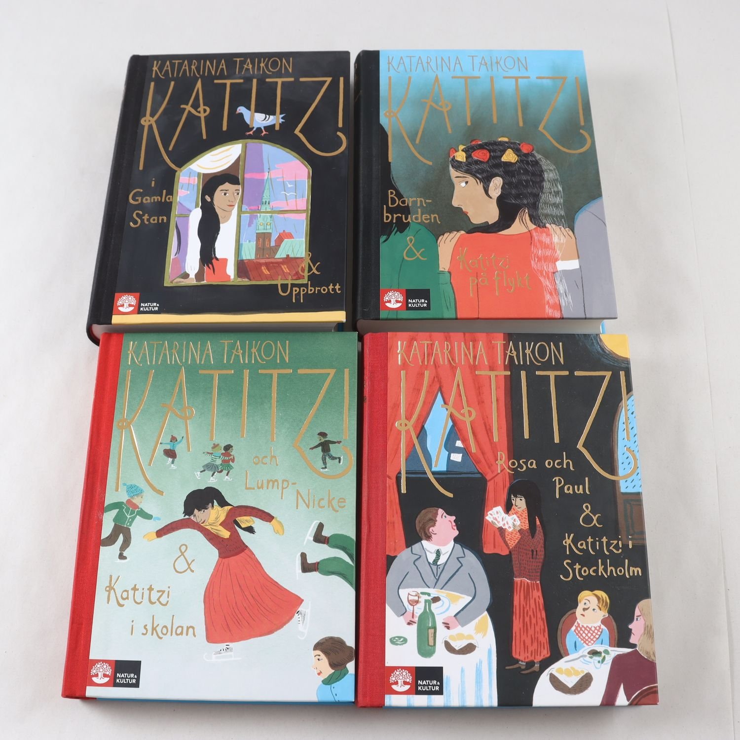 Bokpaket: Katitzi, Katarina Taikon, 4 volymer. Samfraktas ej.