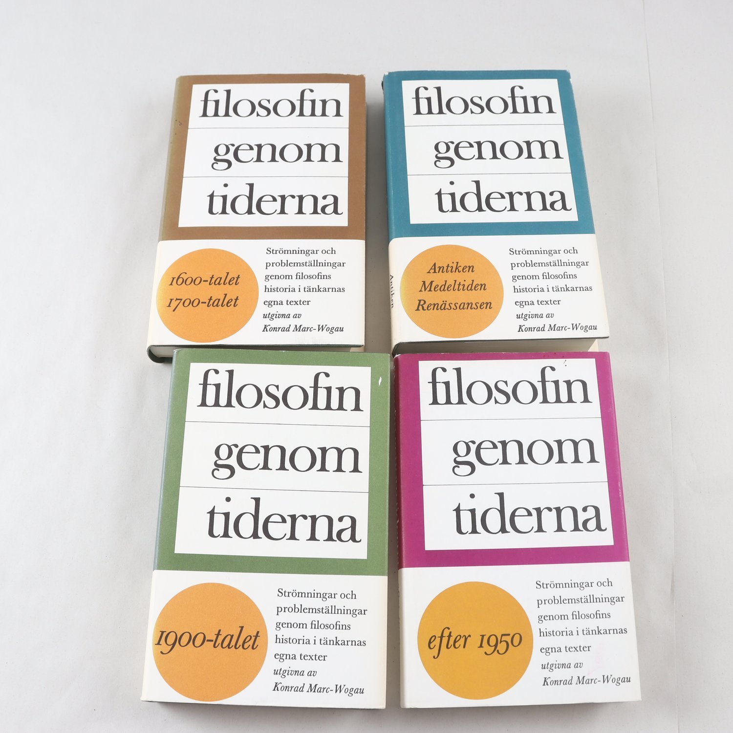 Paket: Filosofin genom tiderna, Konrad Marc-Wogau, 4 volymer. Samfraktas ej.