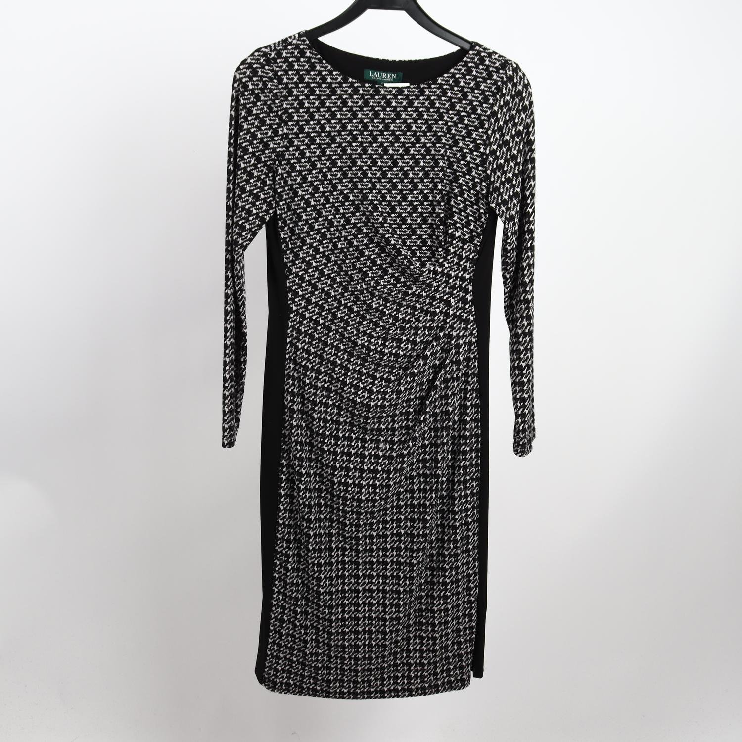 Klänning, Ralph Lauren, svart, vit, mönstrad, stl. 10 (M)
