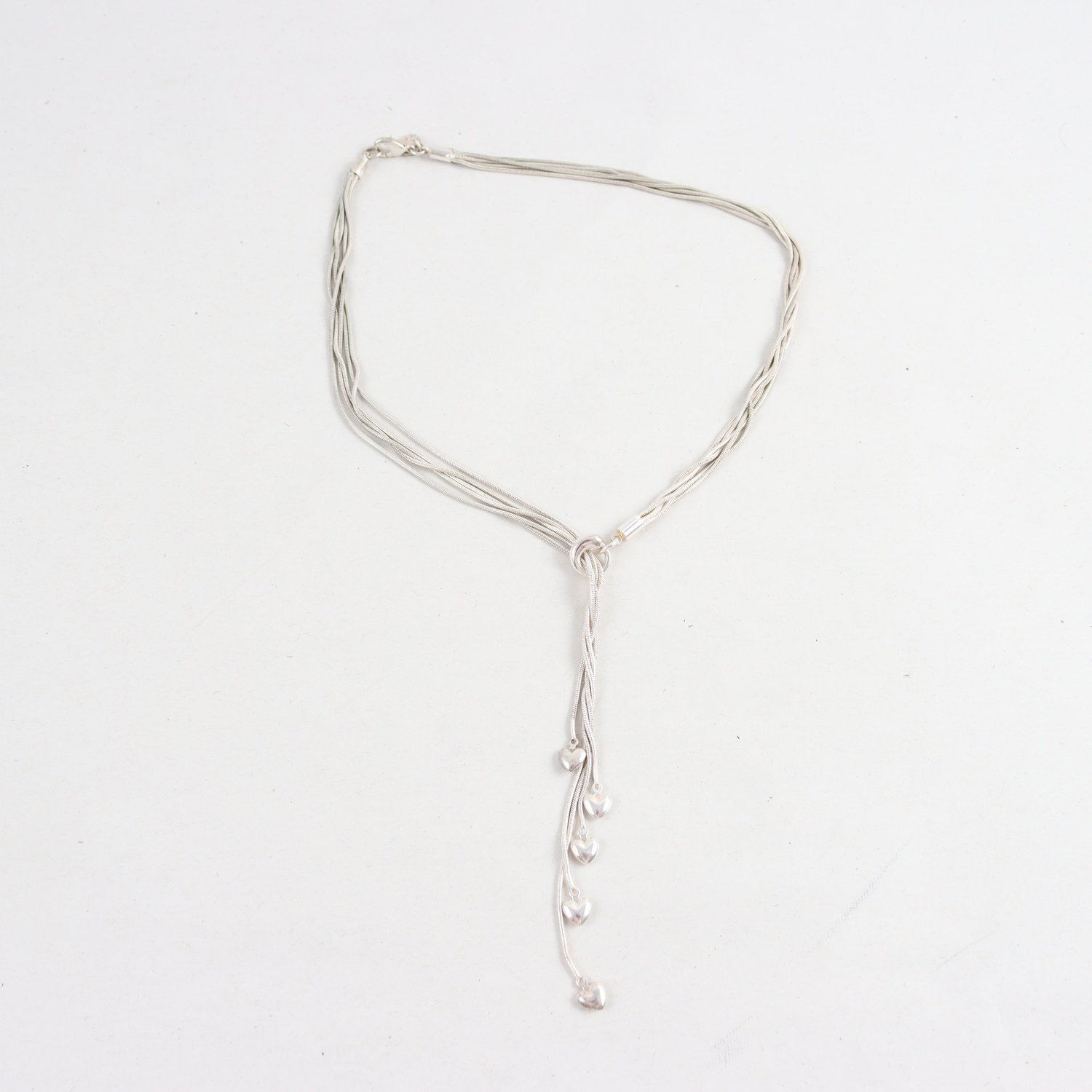 Halsband, silver 925, hjärtan, vikt: 23,5 g.