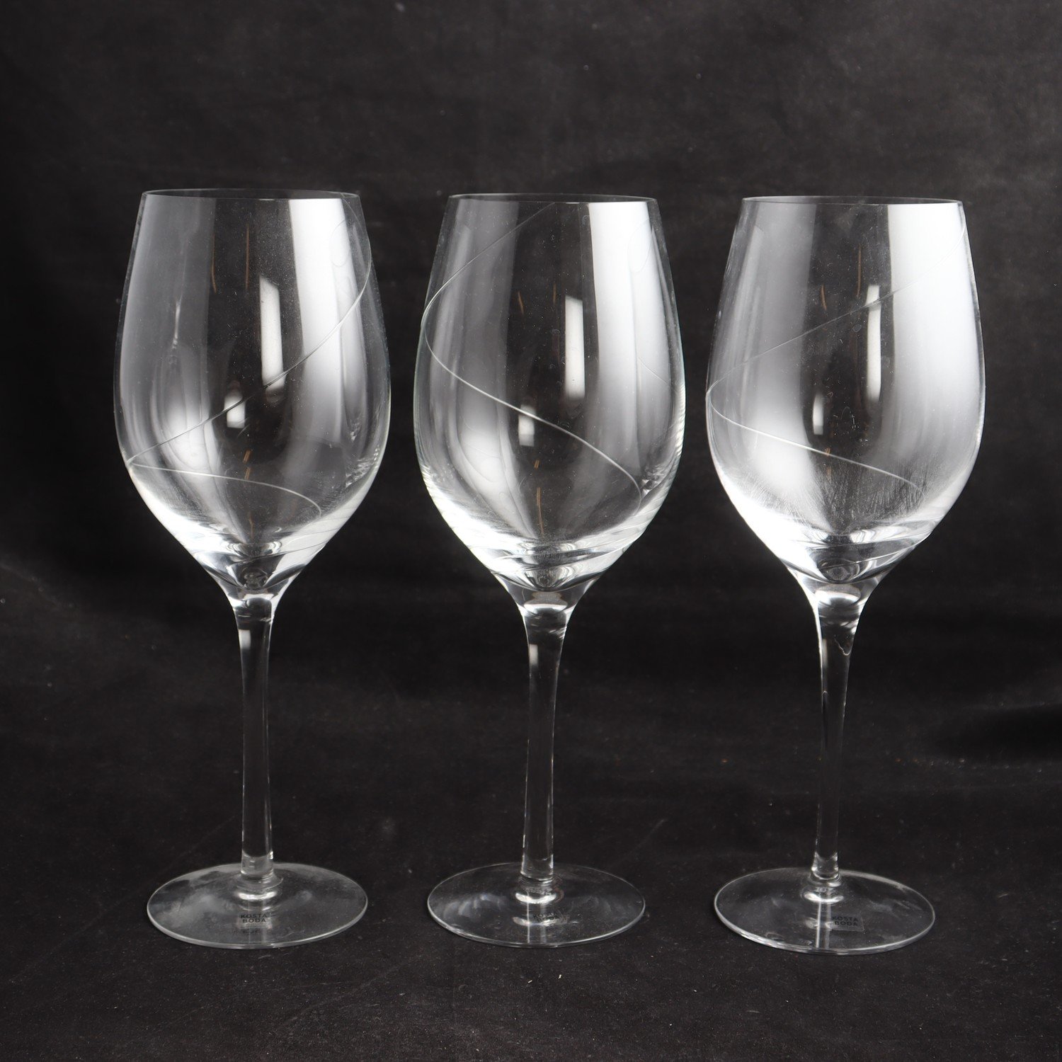 Vinglas, Kosta Boda, ”Line”, Anna Ehrner, 67 cl, 3 st. Samfraktas ej.
