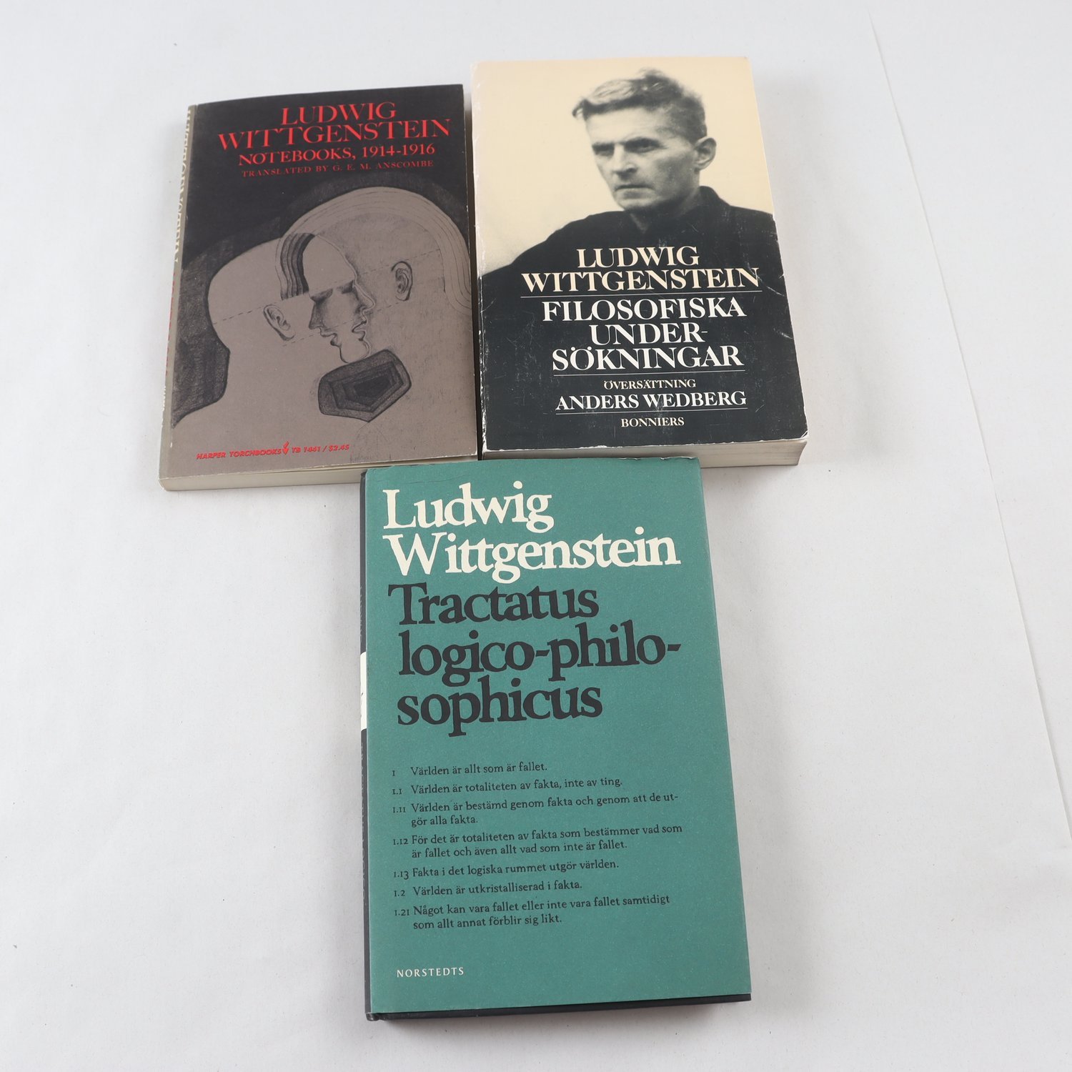 Ludwig Wittgenstein, bokpaket med 3 volymer