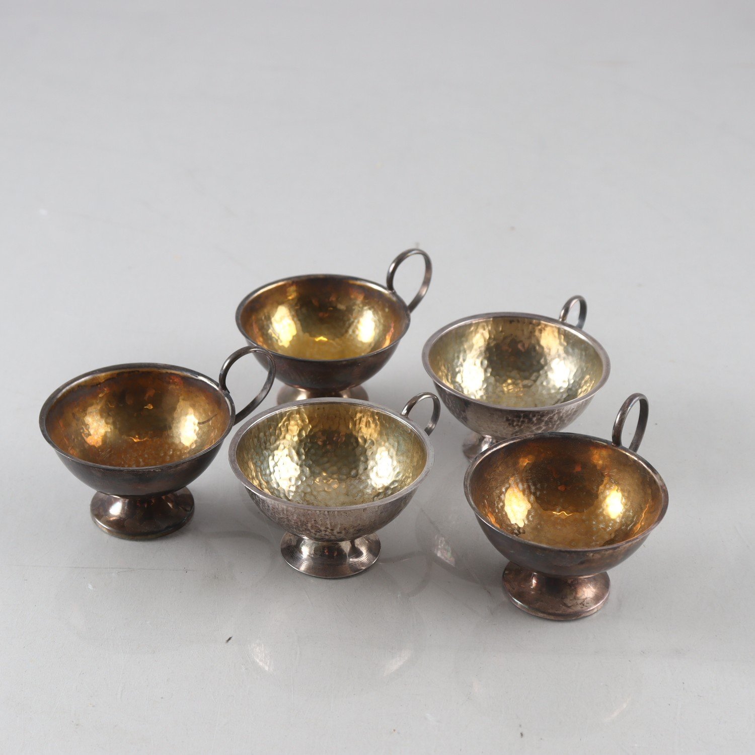Punschmuggar, silver, kattfot, 5 st