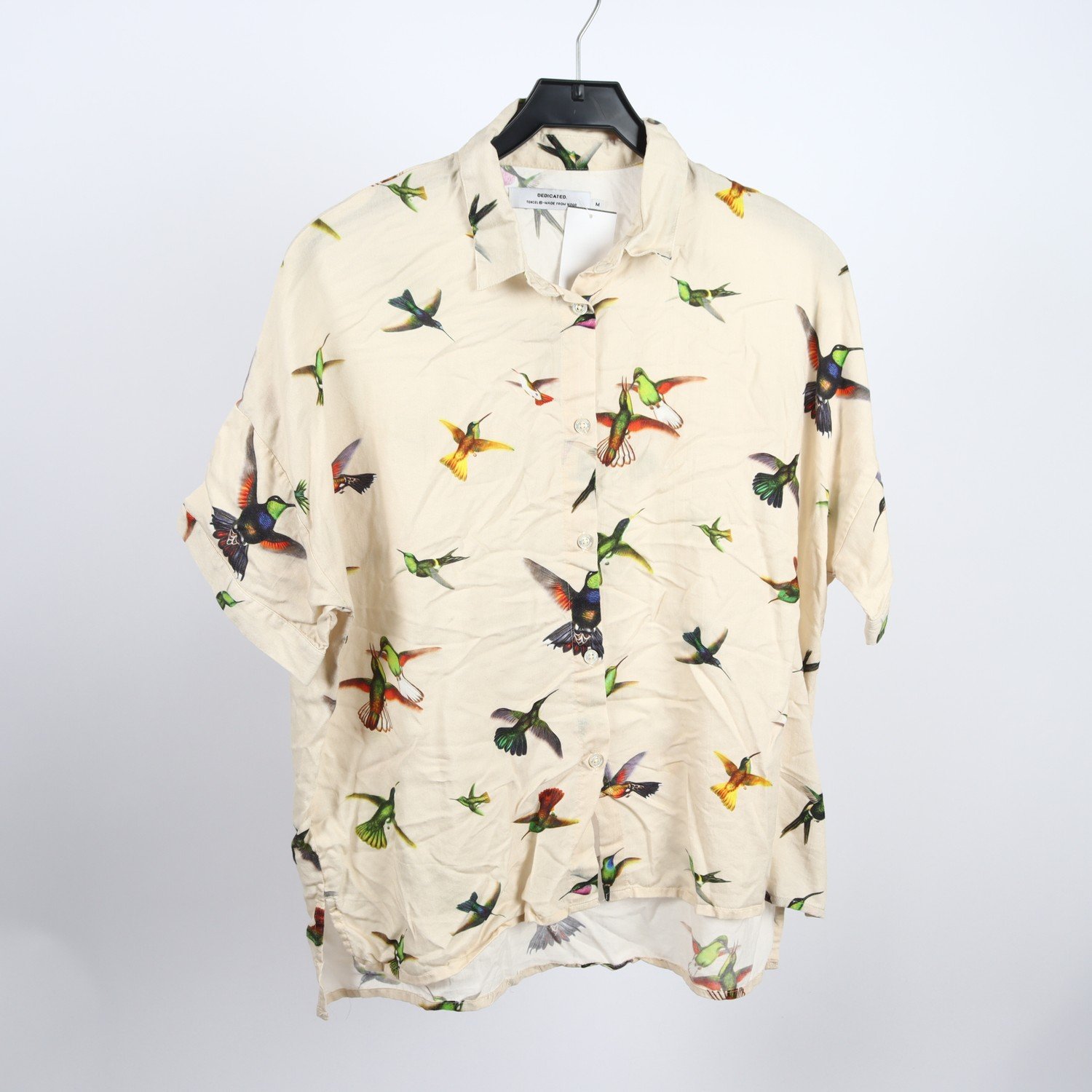 Blus, Dedicated, beige, mönstrad, stl. M