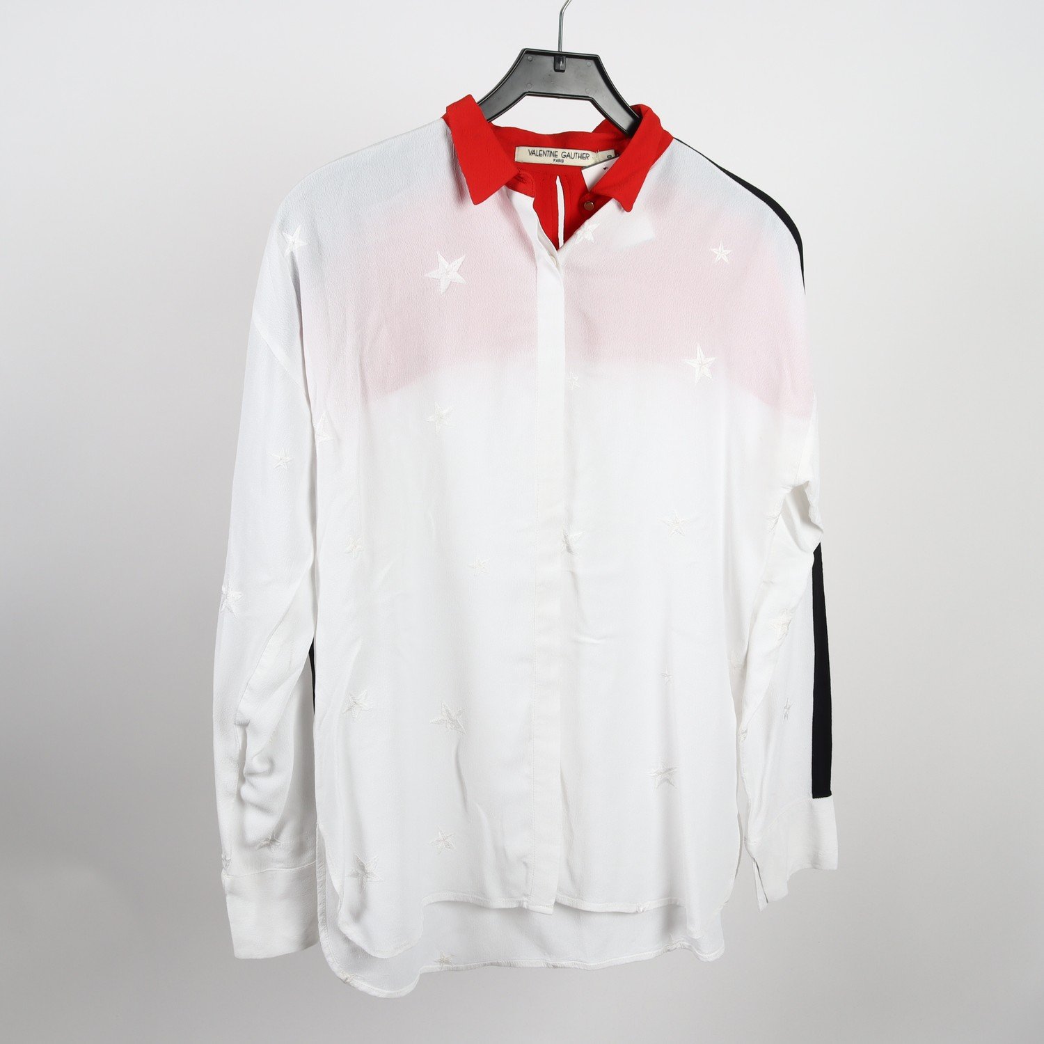 Blus, Valentine Gauthier, vit, röd, svart, stl. 40