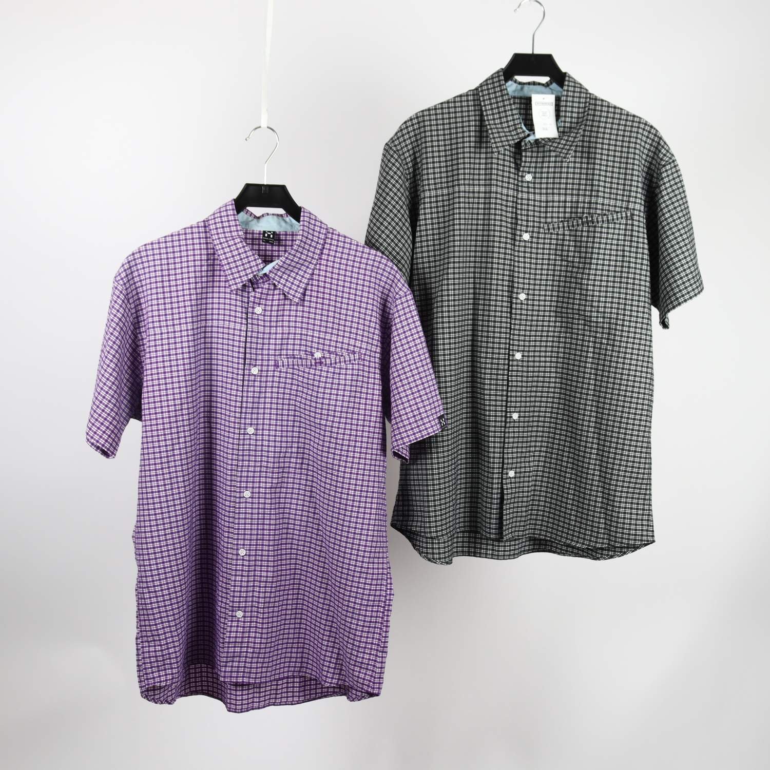Skjorta, 2-pack, Haglöfs, svar, lila, rutig, stl. XL