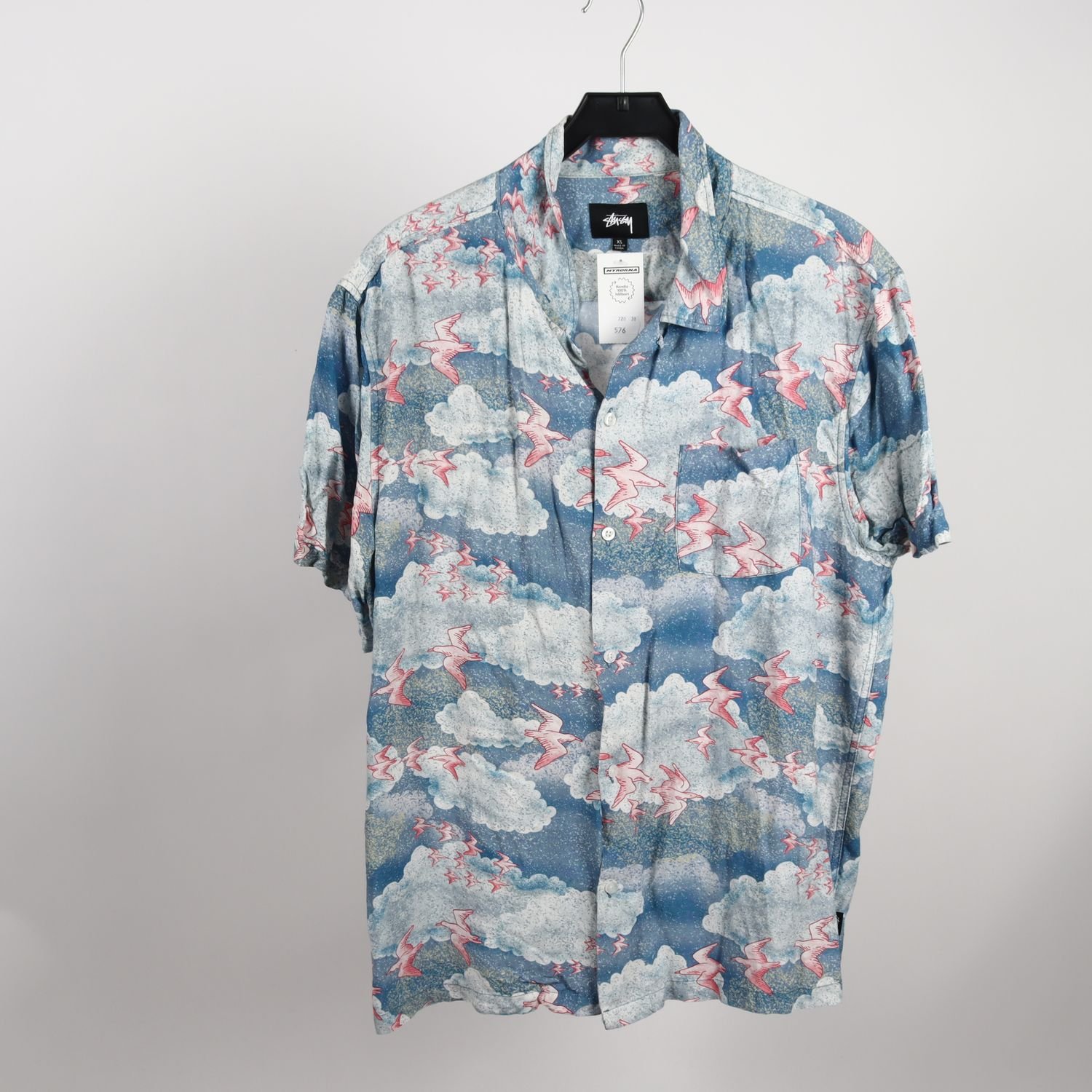 Skjorta, Stüssy, blå, mönstrad, stl. XL