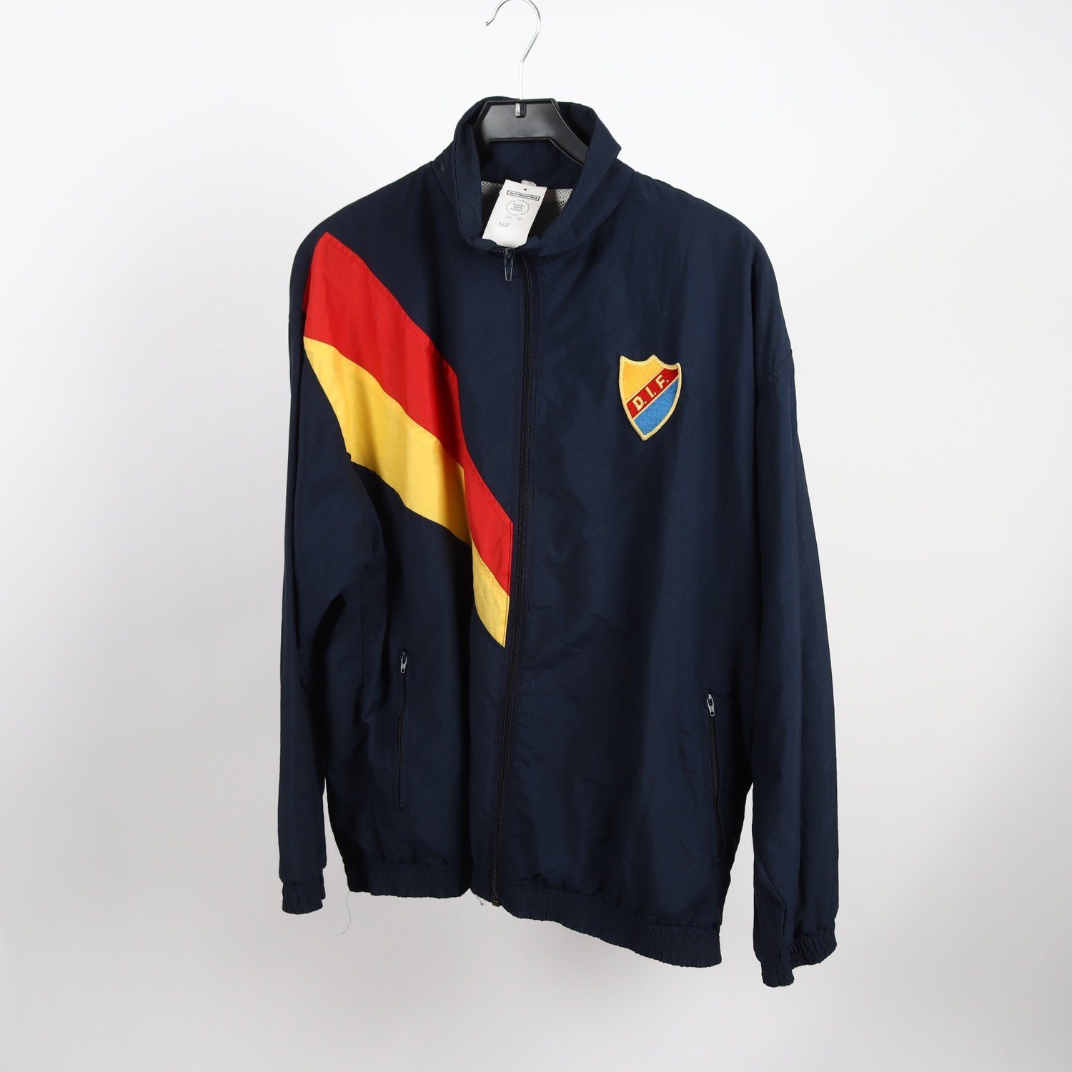 Sportjacka, vintage, DIF Djurgården, blå, stl. M