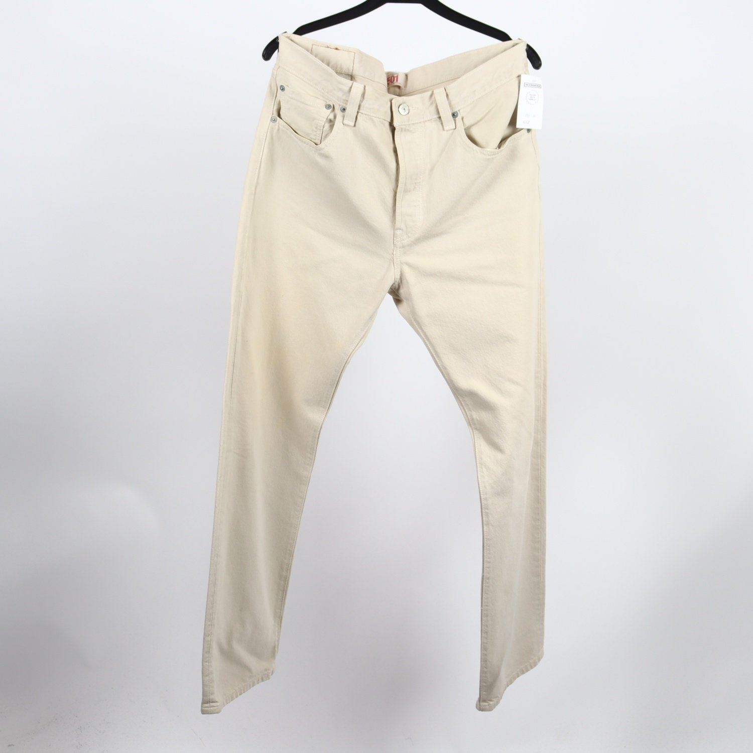 Jeans, Levis 501, ljusbeige, stl. W32 L30