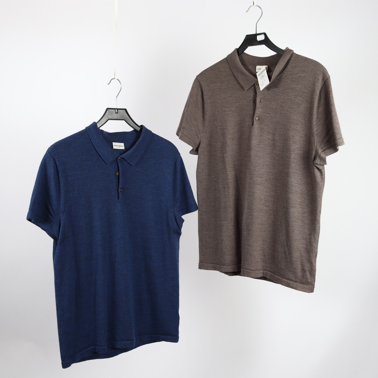 Tröja, 2-pack, John Henric, brungrå, blå, stl. L