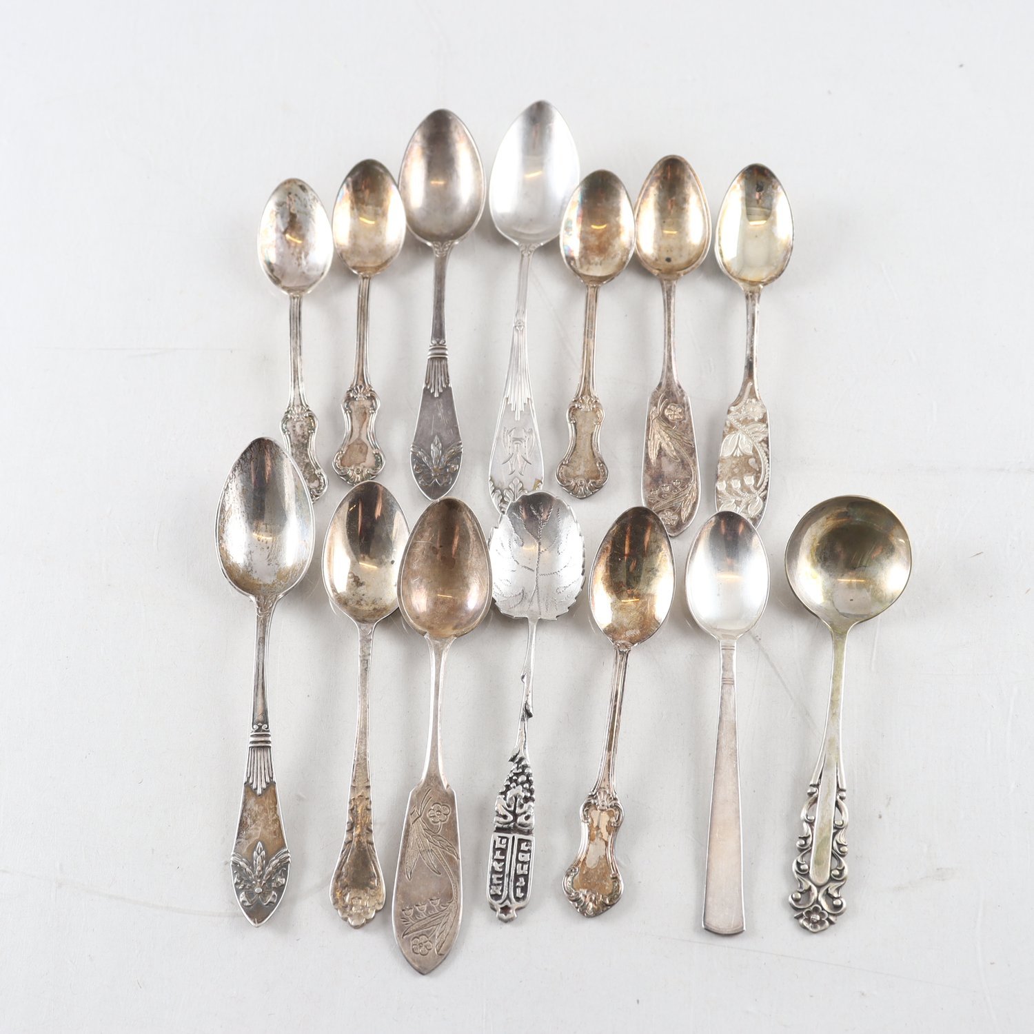 Teskedar/skrotsilver, 14 st