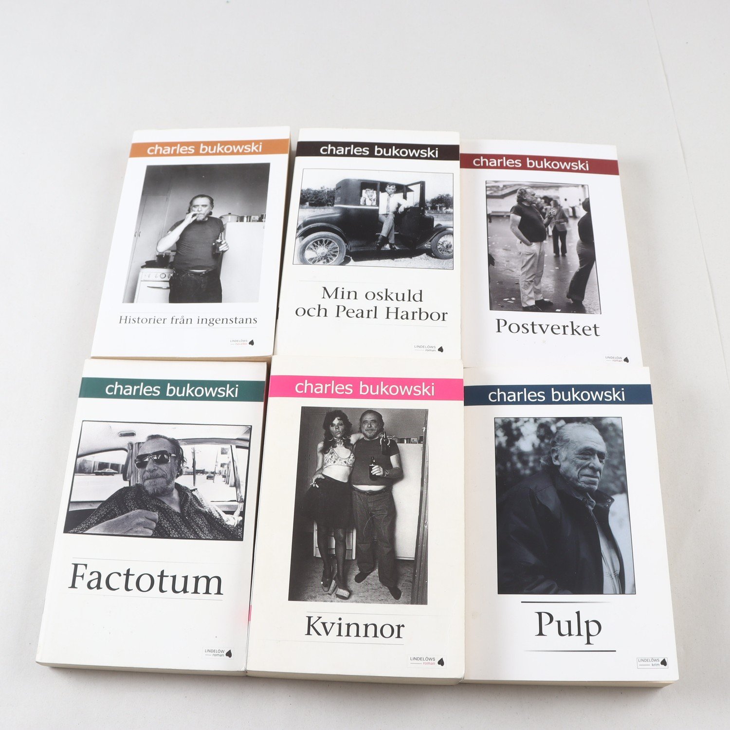 Charles Bukowski, bokpaket med 6 volymer
